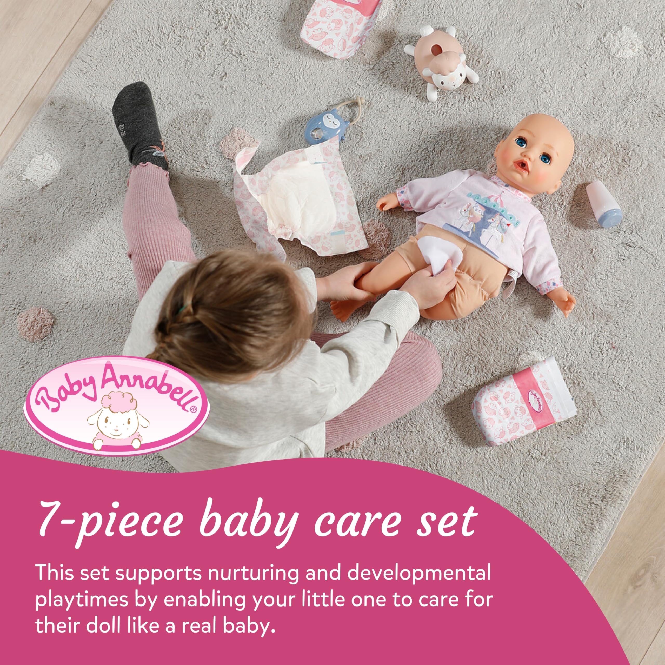 Baby Annabell Baby Care Set - 7-Piece Doll Accessories Playset for 36cm & 43cm Dolls 8