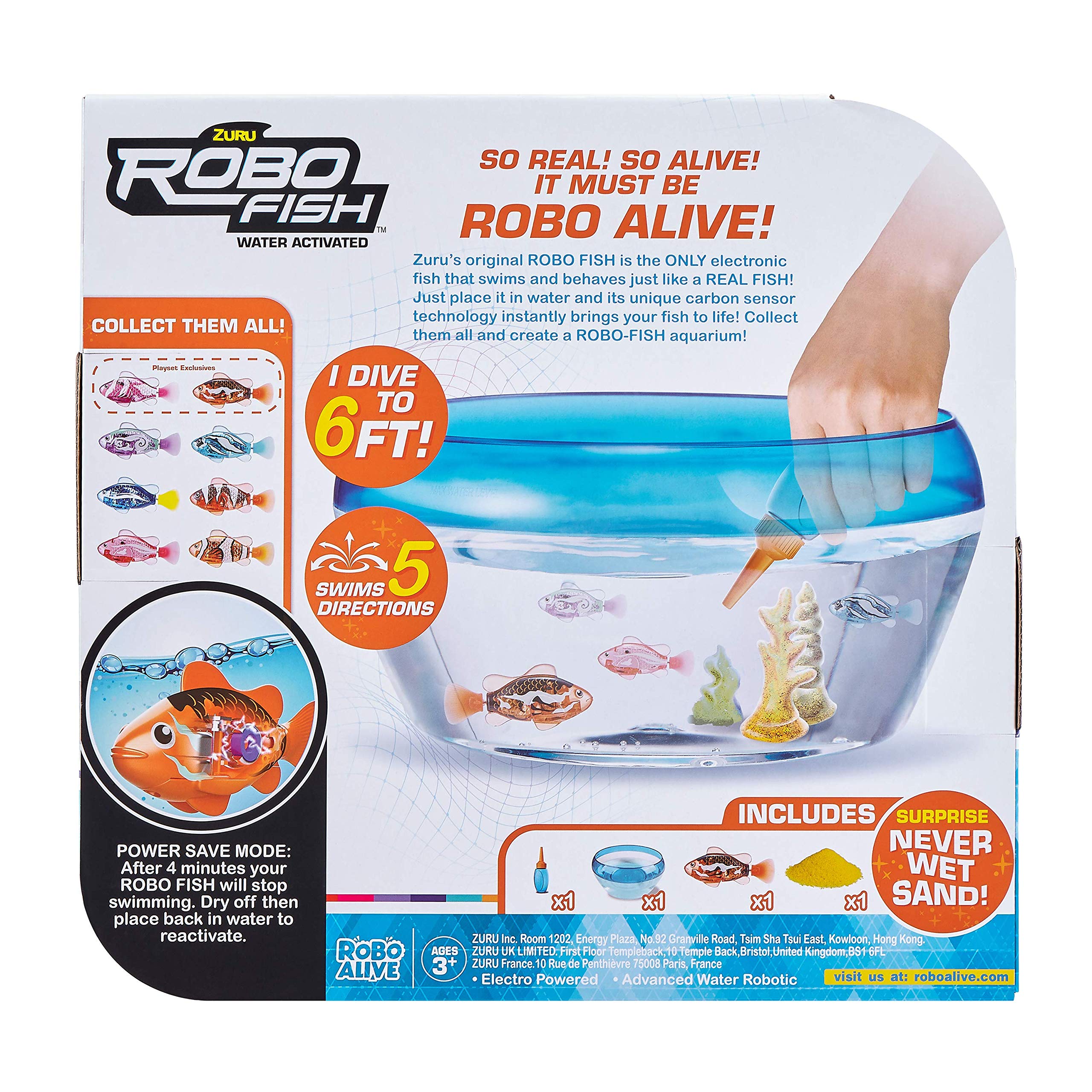 Robo Fish Playset - Robotic Swimming Pets with Water-Activated Technology 5