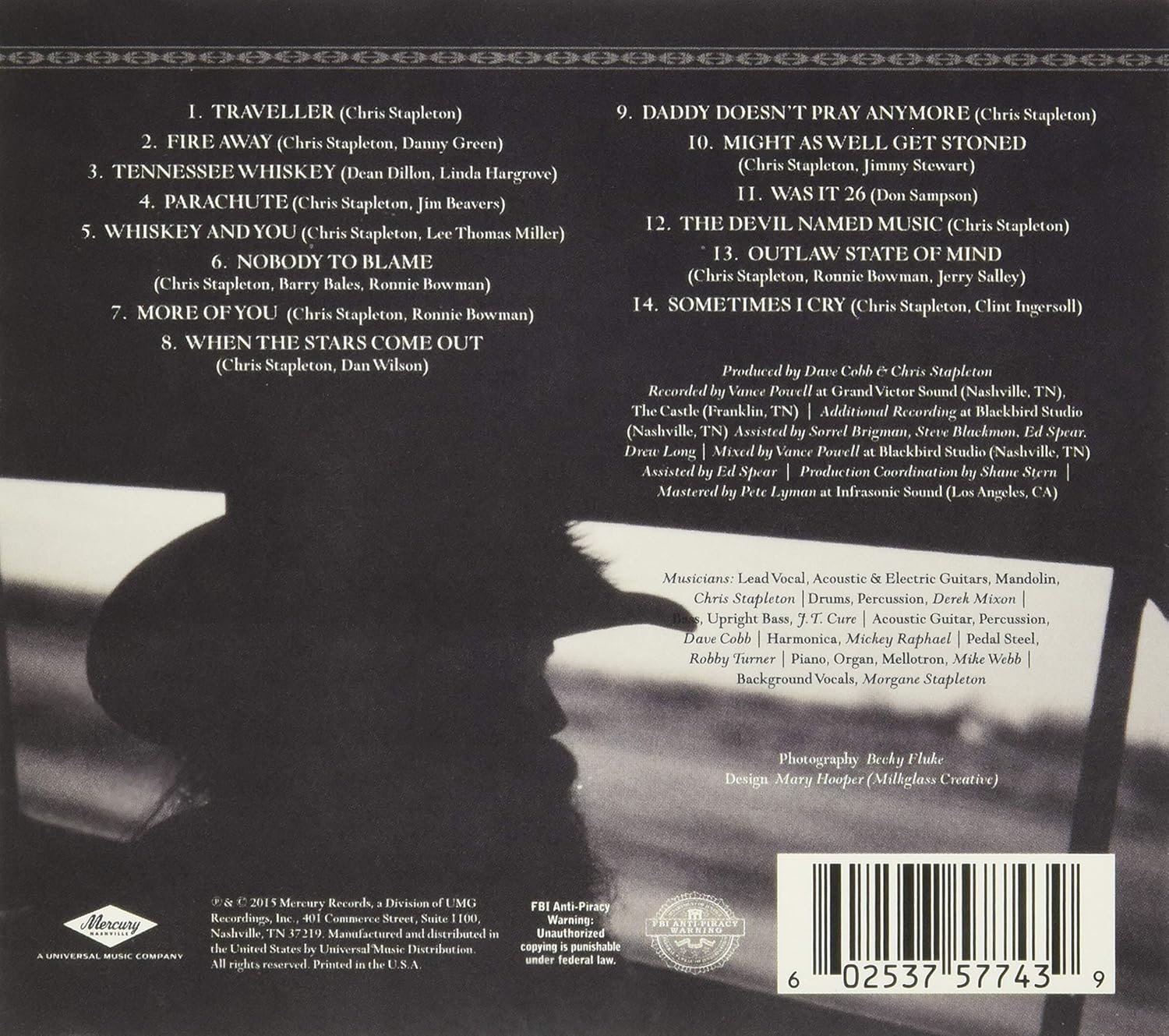 Traveller - Chris Stapleton Music Album (CD) 4