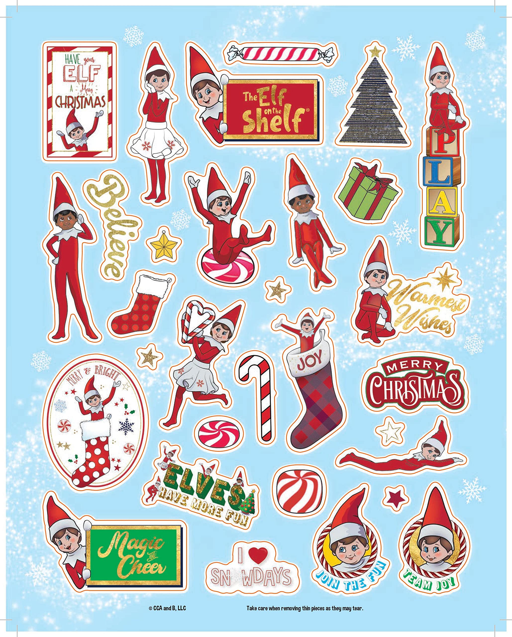 Elf on the Shelf Christmas Activity Pack - Coloring, Sticker & Activity Books with 100+ Reusable Stickers 16