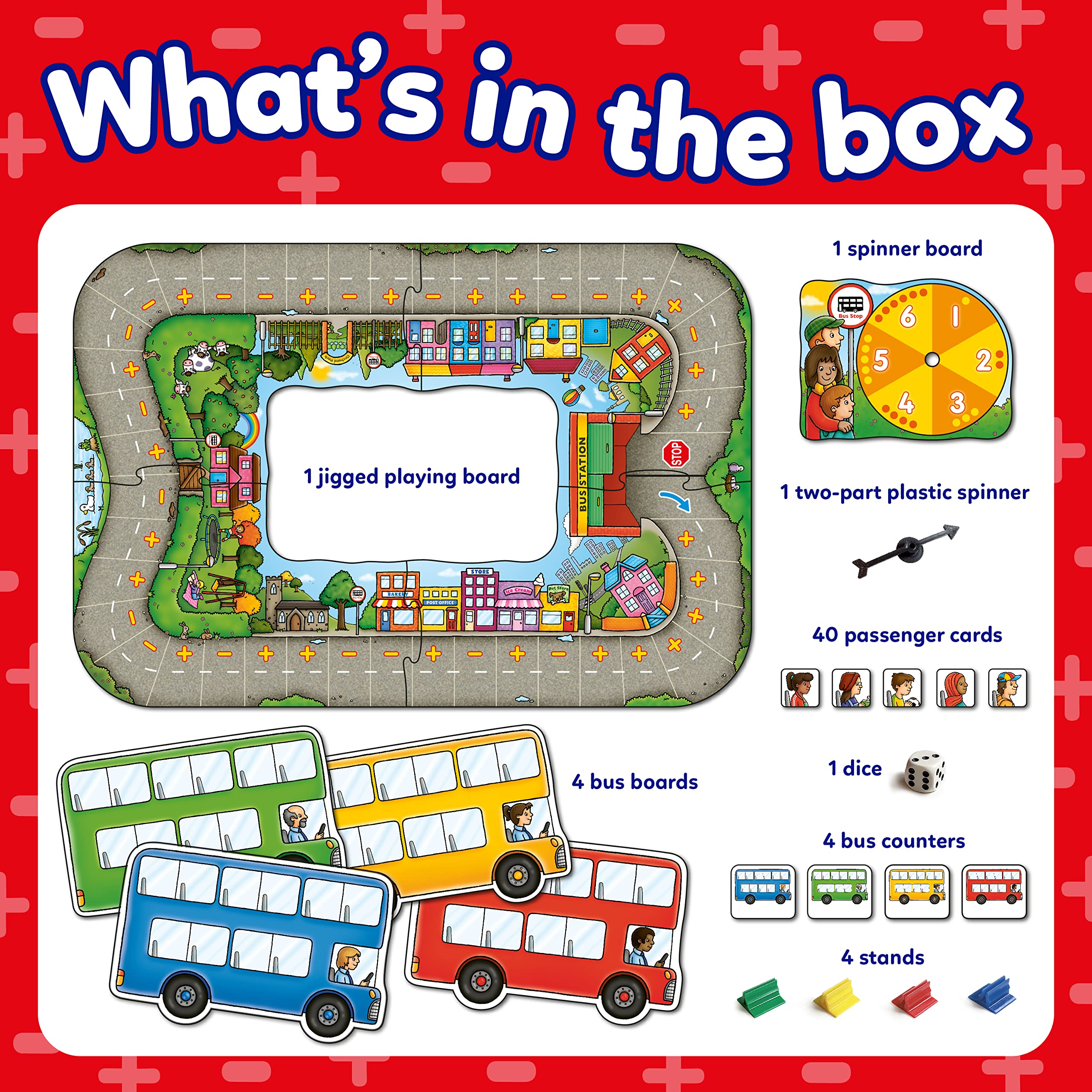 Orchard Toys Bus Stop Game - Educational Addition and Subtraction Board Game for Kids 4-8 4