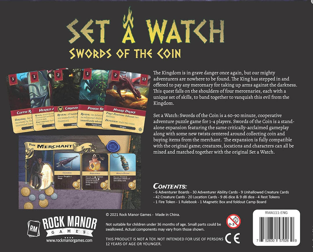 Rock Manor Games Set a Watch: Swords of The Coin Expansion (TABRMA111)