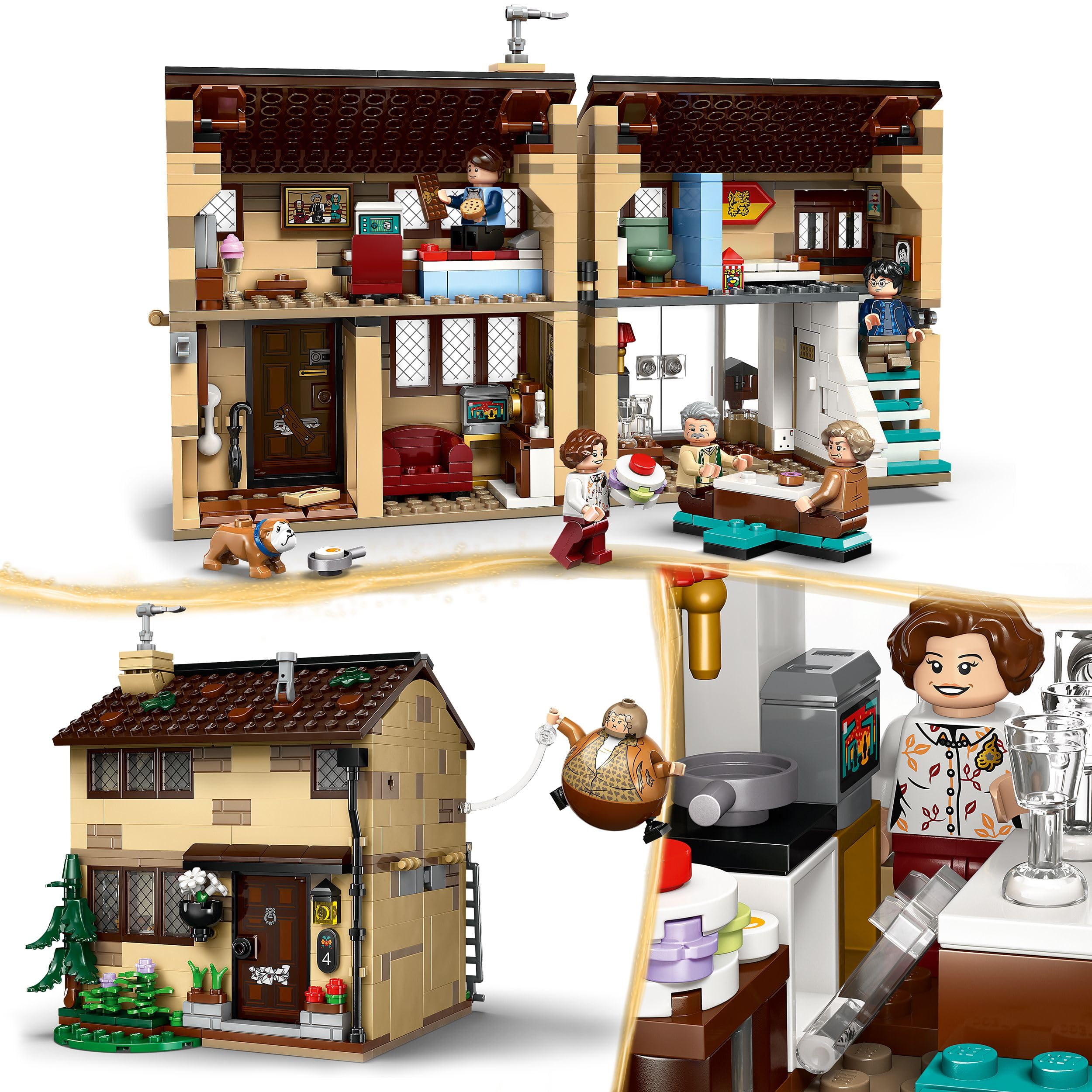 LEGO Harry Potter Privet Drive: Aunt Marge's Visit - 639-Piece Buildable House Playset for Ages 8+ 3