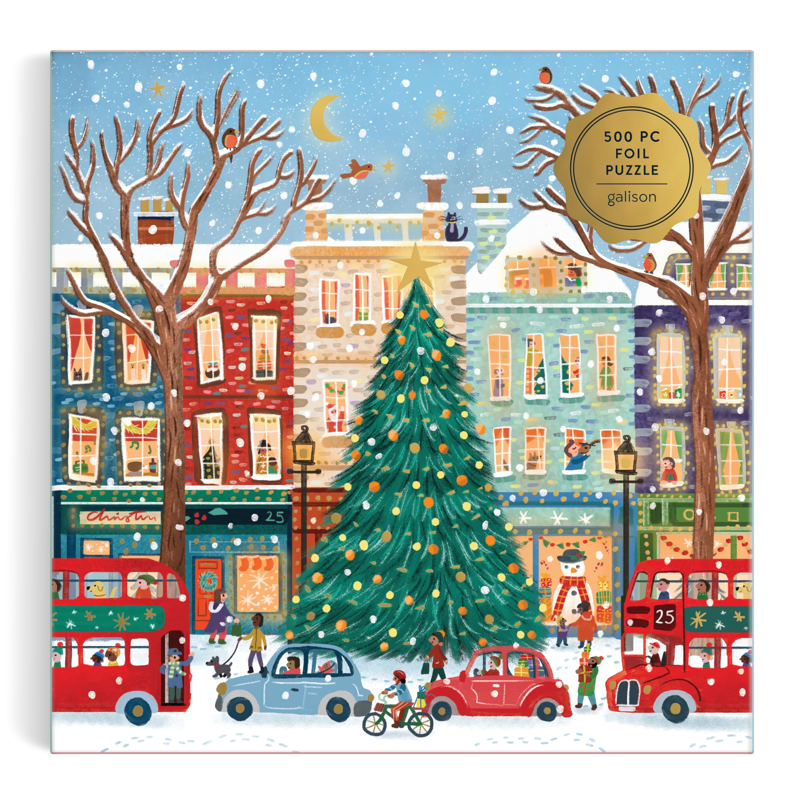 Galison - Tinsel City 500 Piece Foil Jigsaw Puzzle 6