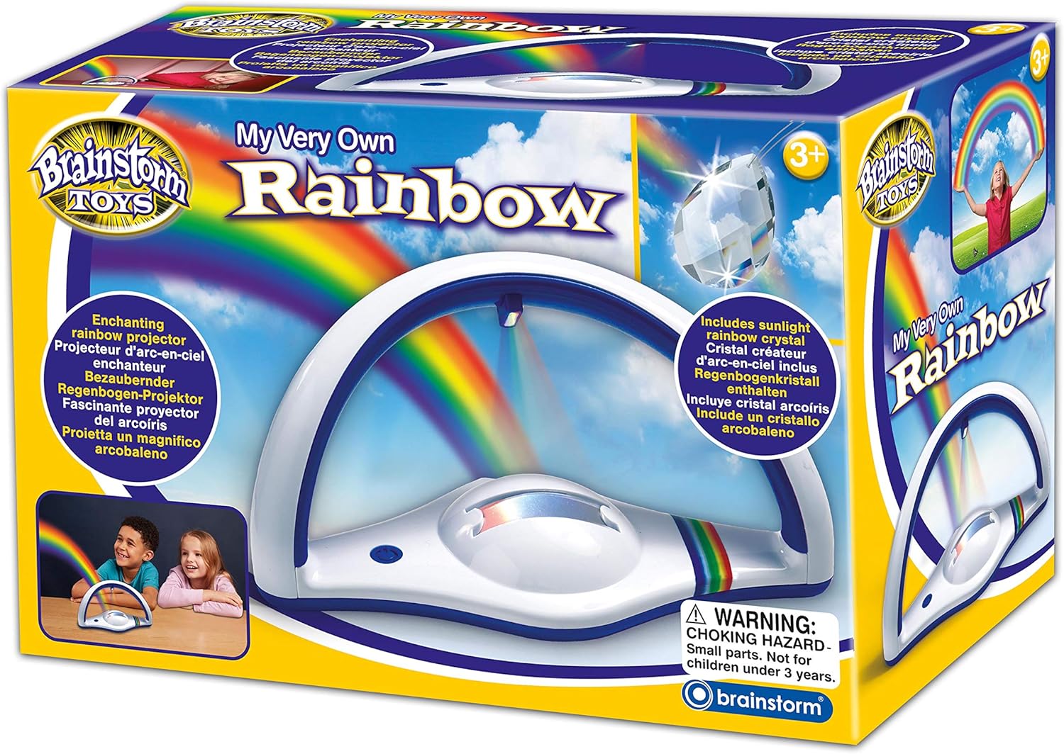 My Very Own Rainbow Projector Nightlight - LED Rainbow Light with Sunlight Crystal & Auto Shut-Off
