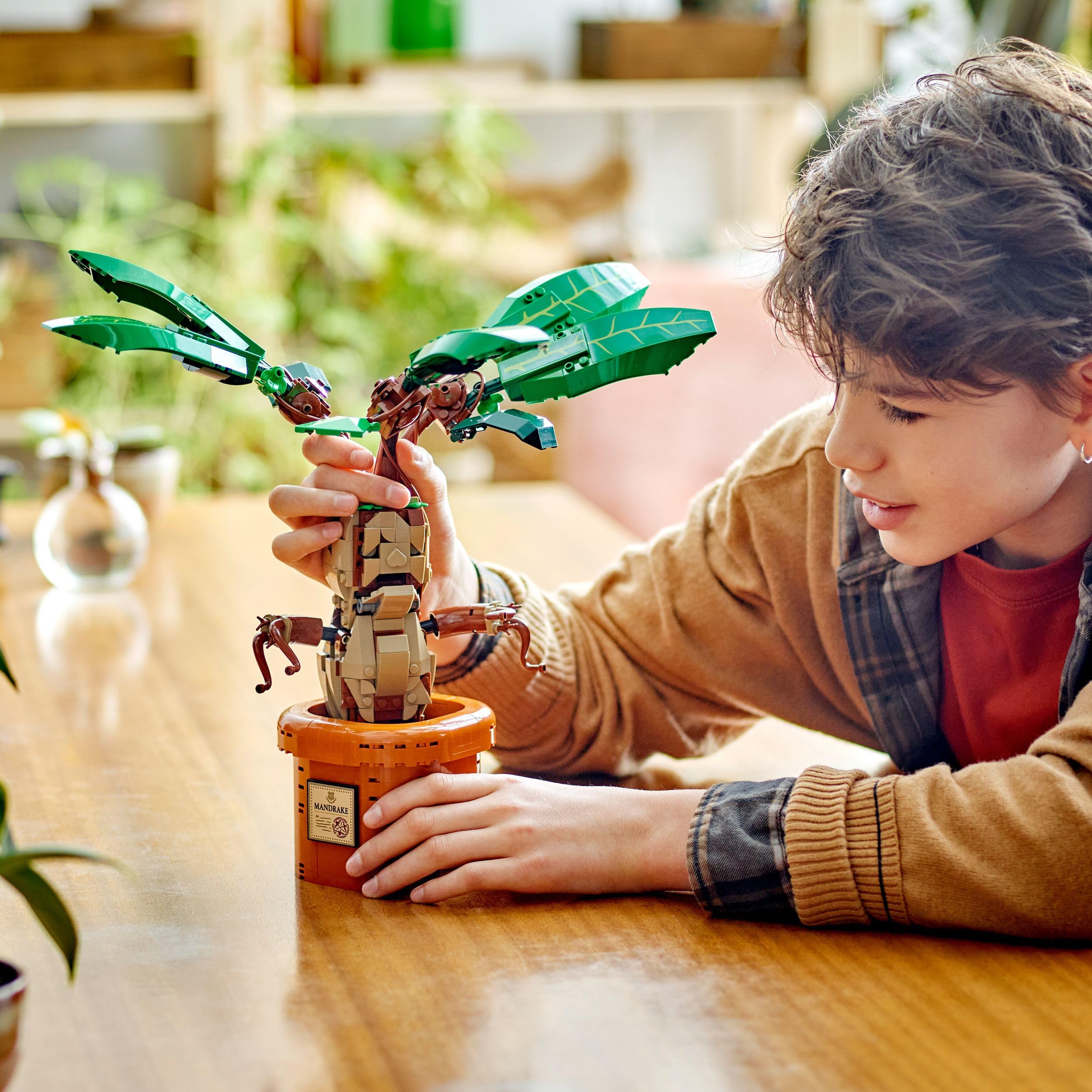LEGO Harry Potter Mandrake Plant Toy - Buildable Magical Creature Display Set for Ages 10+ 10
