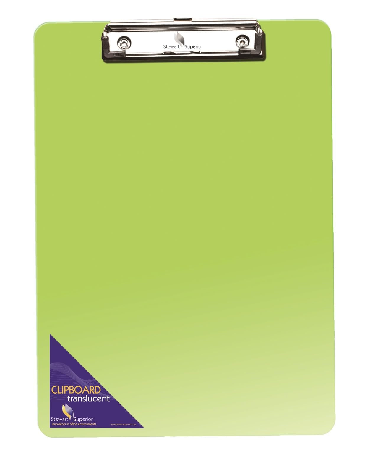SECO A4 Translucent Green Clipboard - Heavy Duty Clip | PVC Construction | Holds Foolscap