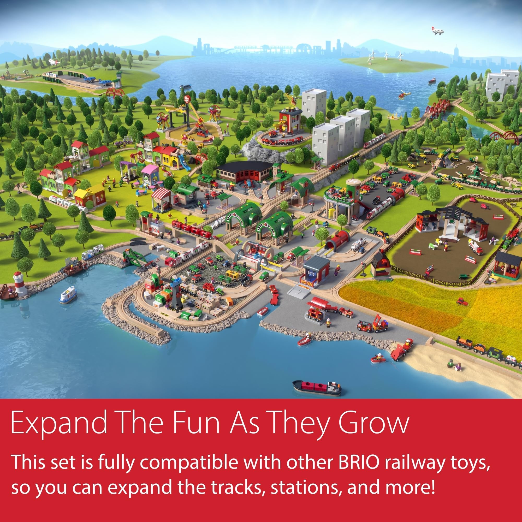 BRIO 33307 Advanced Wooden Train Track Expansion Pack 6