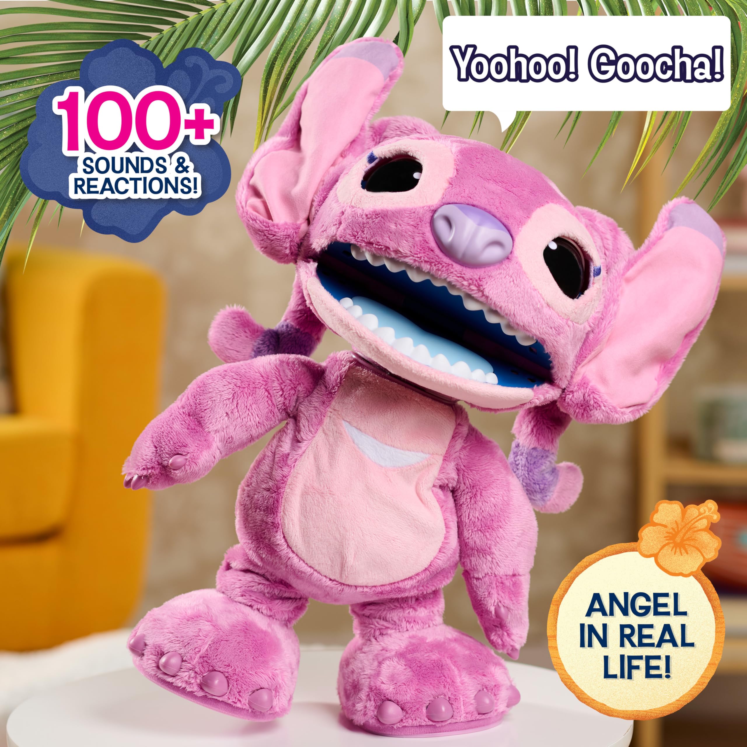 Just Play Disney Angel Interactive Plush Toy - 100+ Sounds | 43 cm Tall | Ages 3-8 2