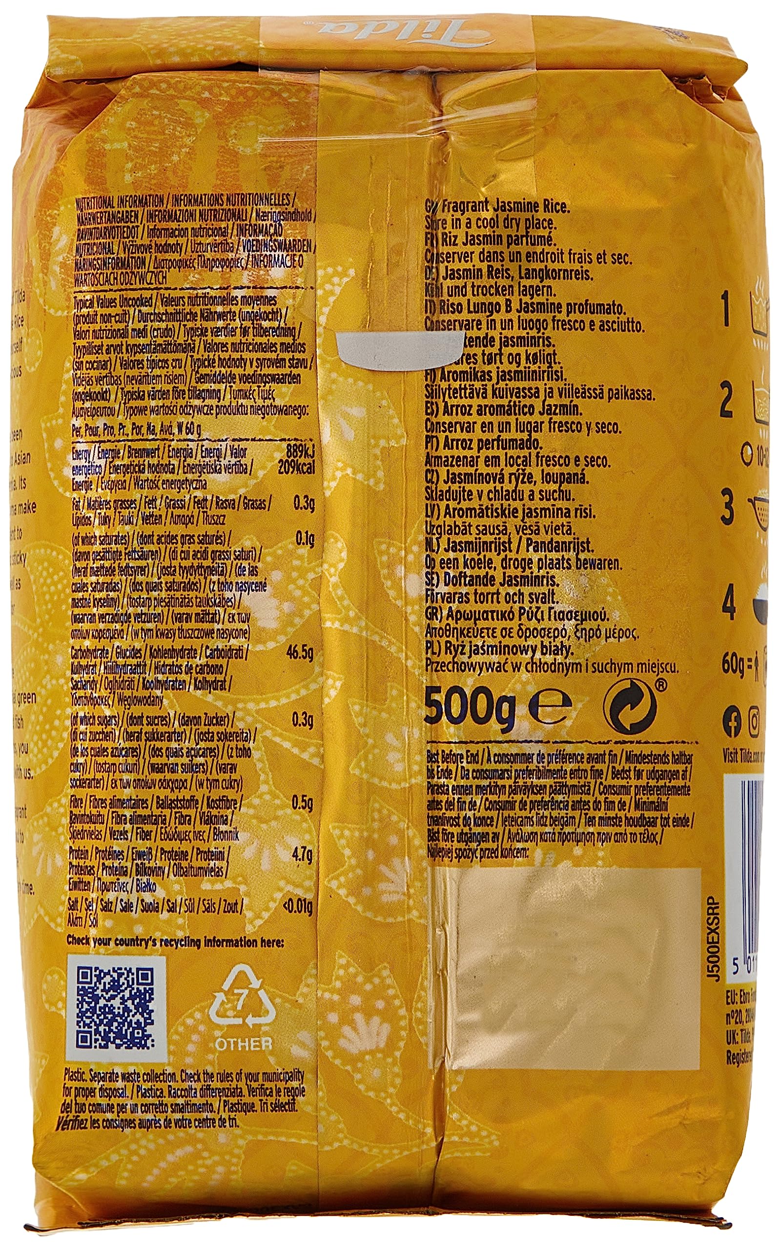 Tilda Jasmine Fragrant Basmati Rice, 500 g