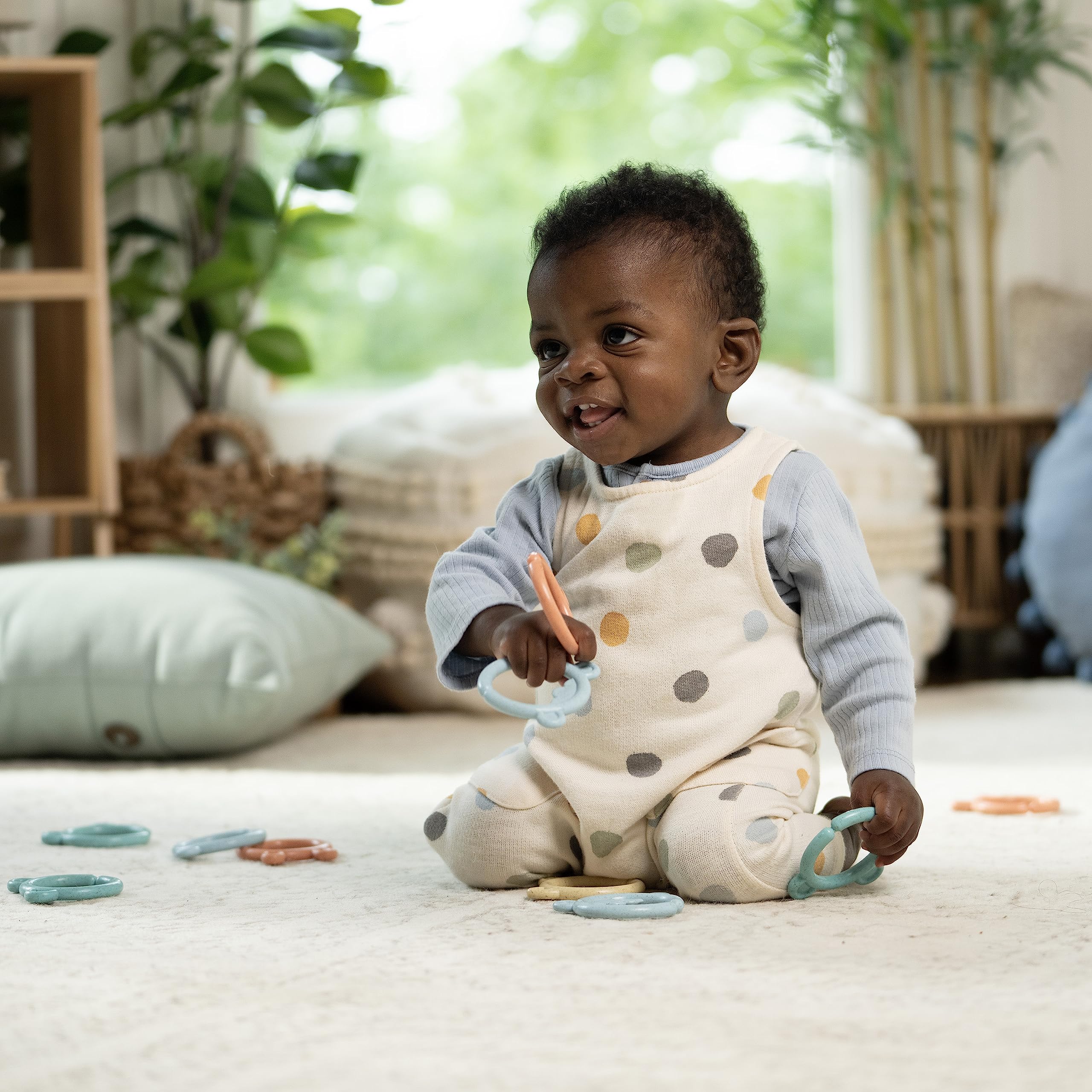 Ingenuity Sheppy's Squad Toy Links - 12 Flexible Plant-Based Links for Newborn and Up 6