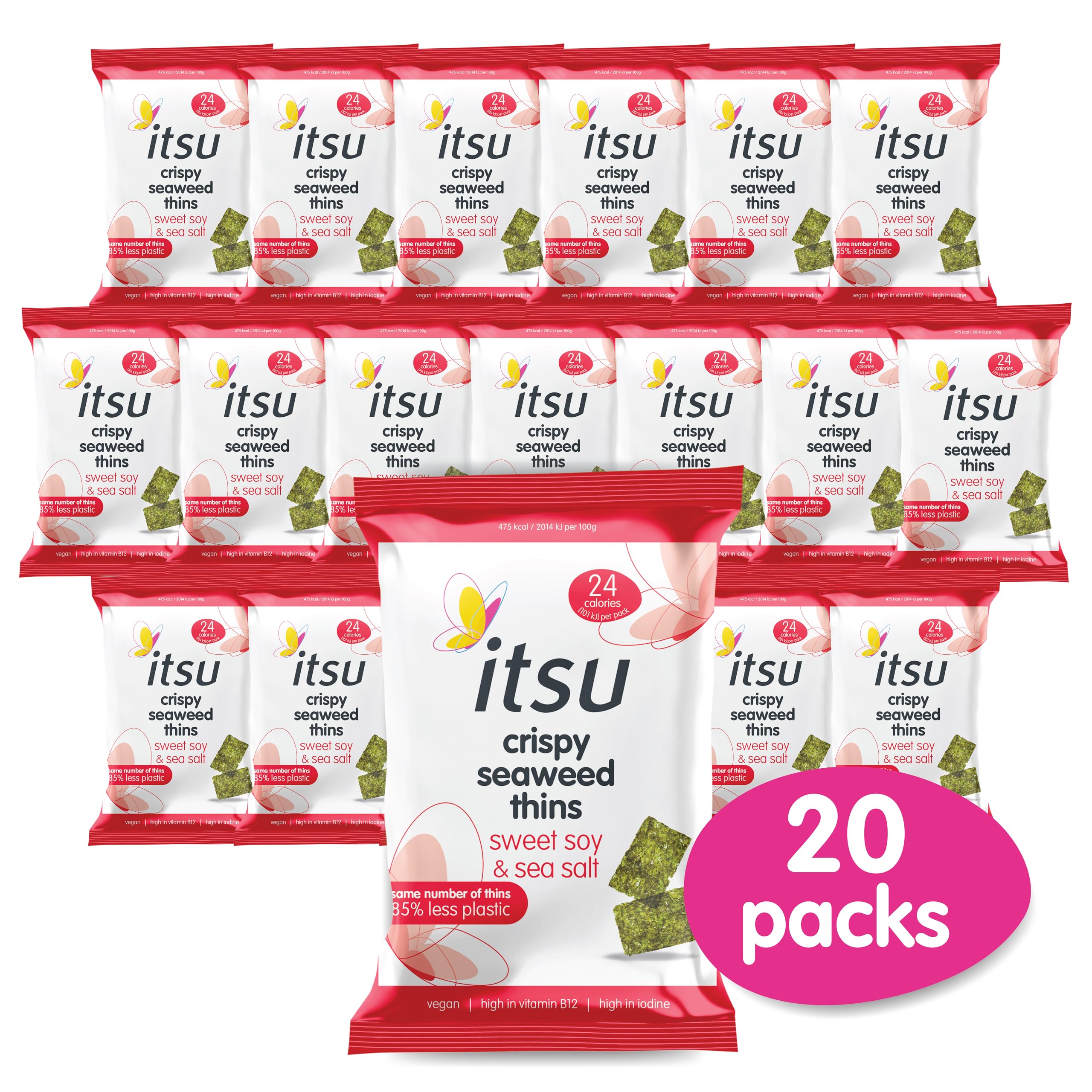Itsu - Seaweed Thins Sweet Soy &amp; Sea Salt 5g 20er-Pack 6