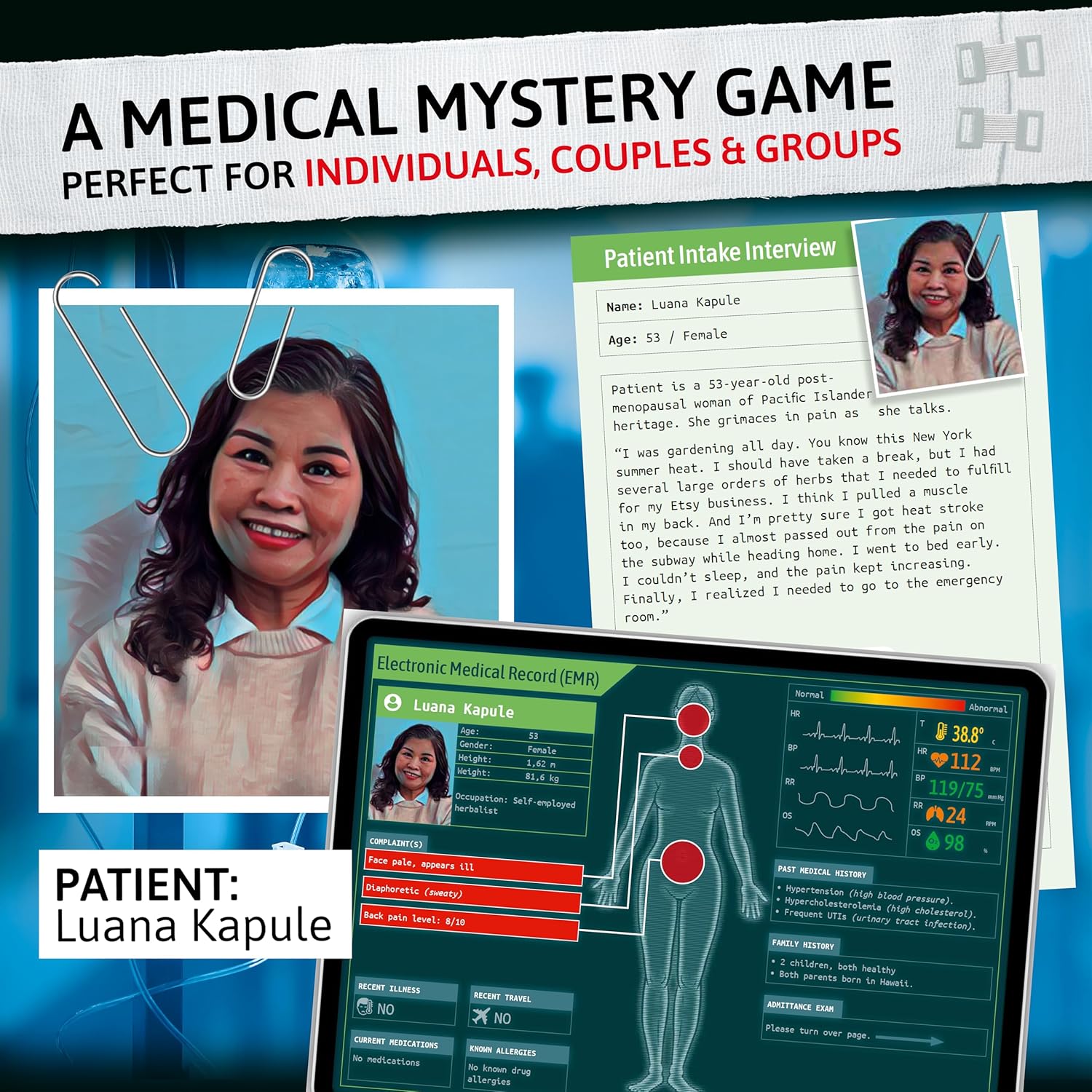 Fat Brain Toys Medical Mysteries Board Game - Cooperative Strategy Game for Adults & Teens 6