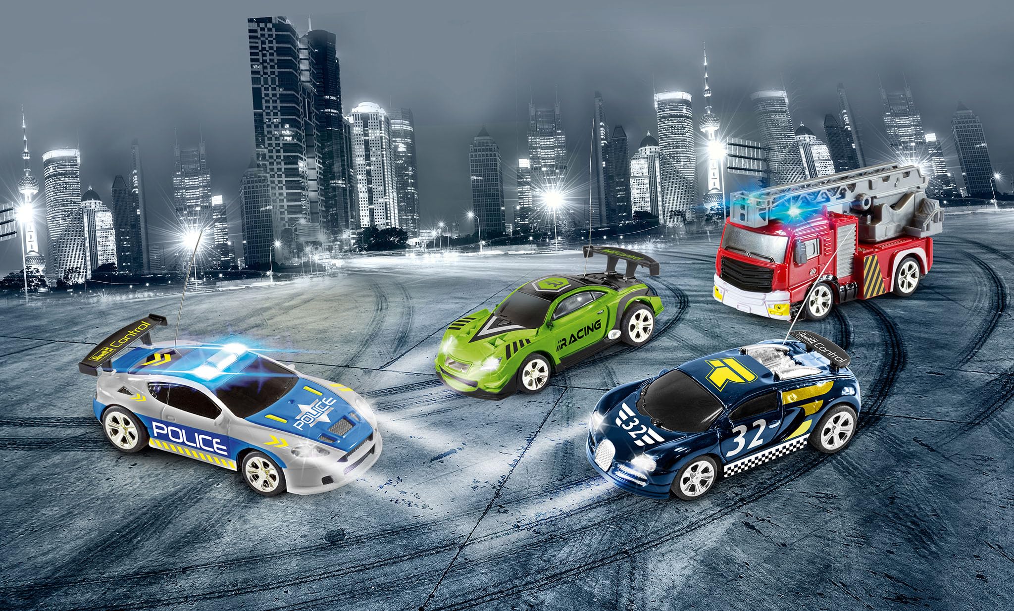 Revell 23559 Mini RC Police Car - 27MHz Remote Control with LED Lights, Fast Charging, Long Play Time 16