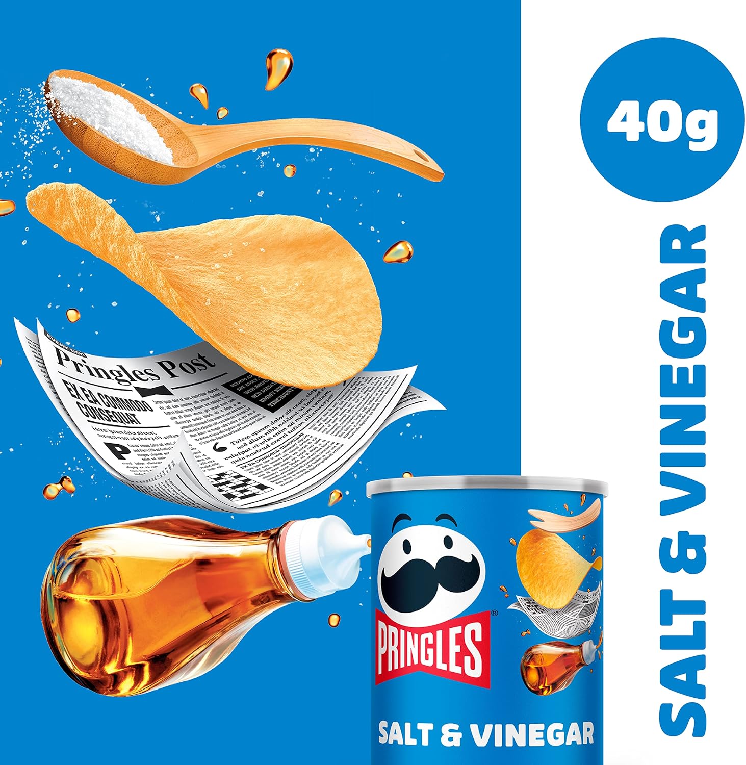 Pringles Kartoffelchips mit Salz- und Essiggeschmack, 40 g (12er-Packung) 6