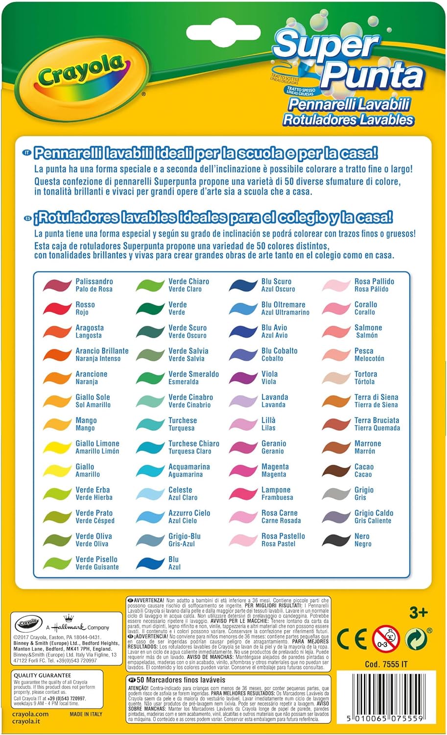 Crayola 50 abwaschbare Super Tip Marker – Kunst &amp; Handwerk für Kinder ab 3 Jahren 6