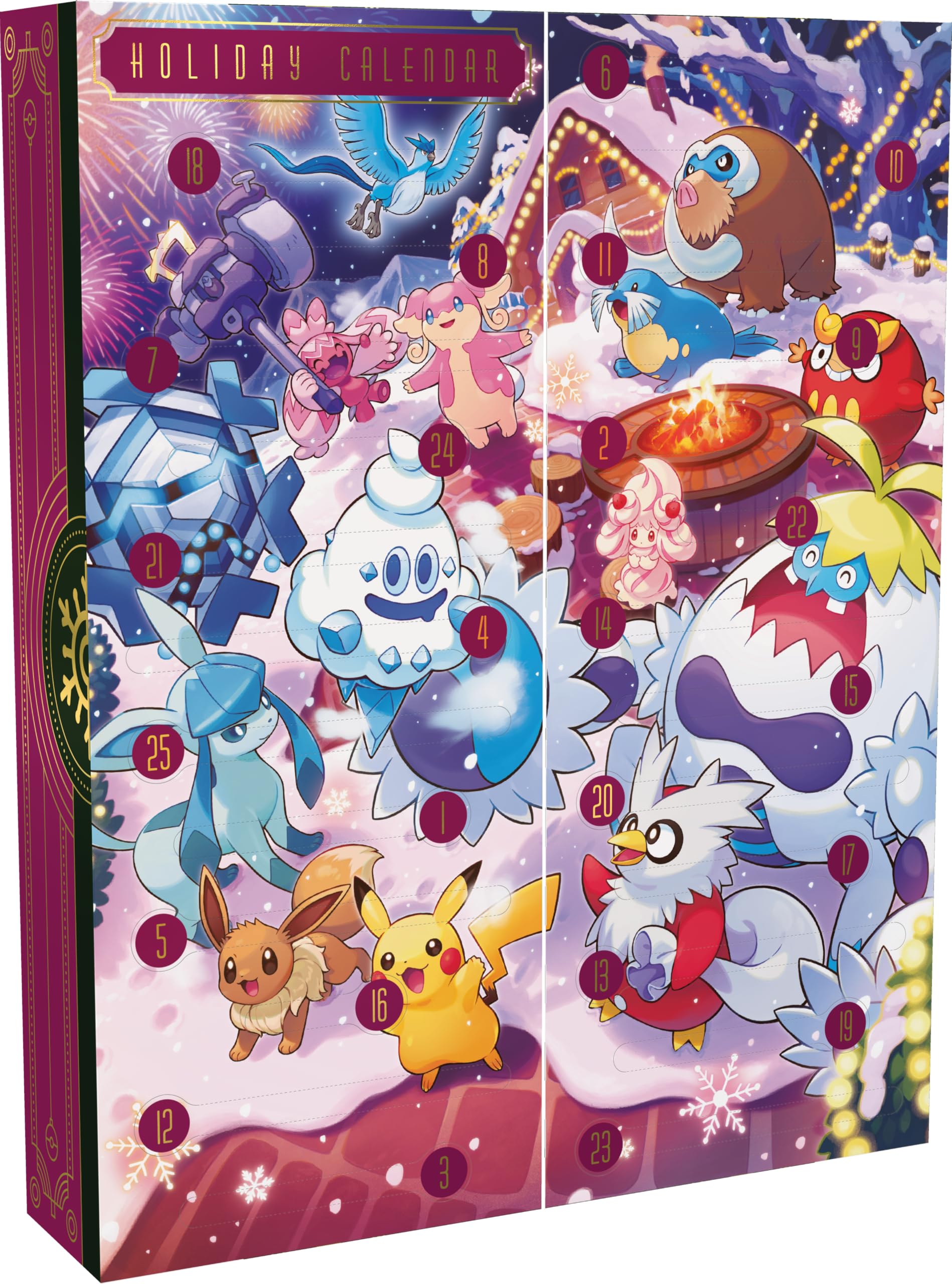 Pokémon TCG: Holiday Calendar – 8 Foil Cards, 6 Booster Packs, 7 Fun Packs & More 4