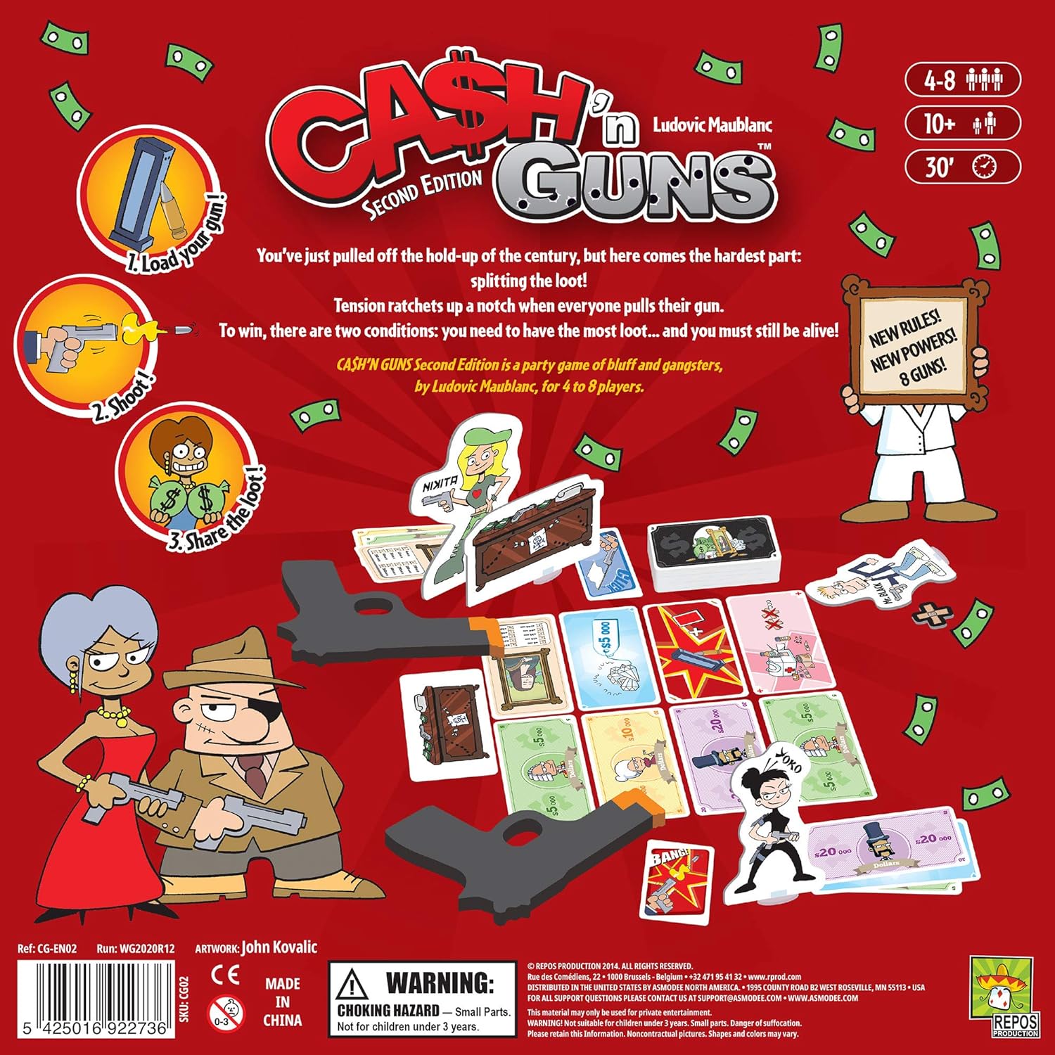 Repos Productions Cash 'n Guns Second Edition Board Game (CG02) 3