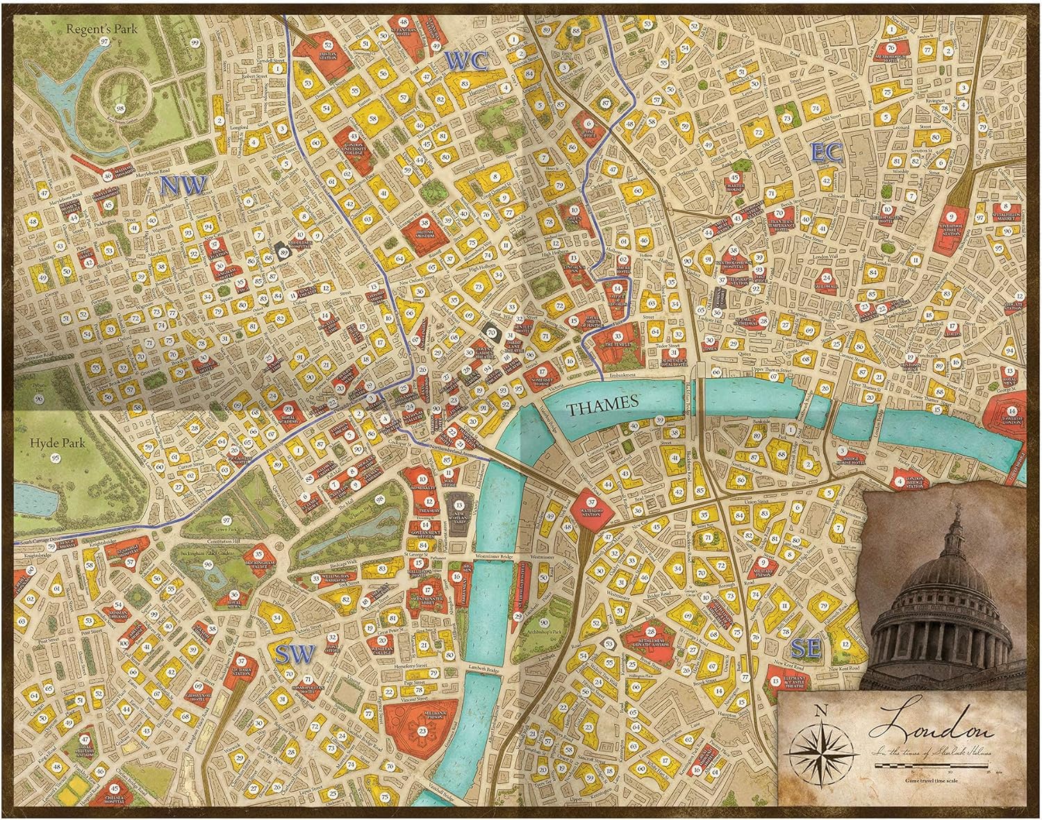 Space Cowboys Sherlock Holmes Consulting Detective: Carlton House & Queen's Park Board Game 4