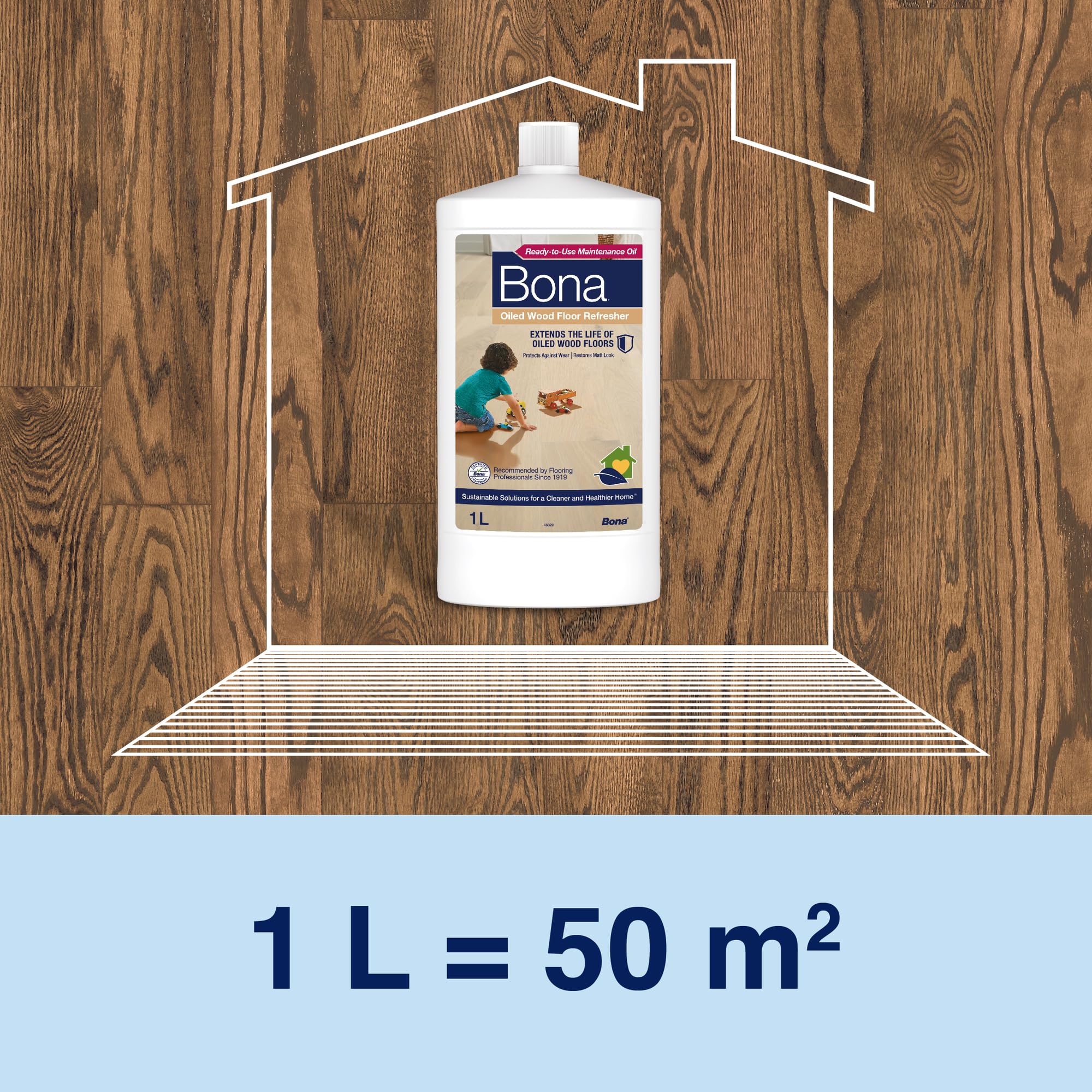 Bona Oiled Wood Floor Refresher - 1 Litre Bottle 13