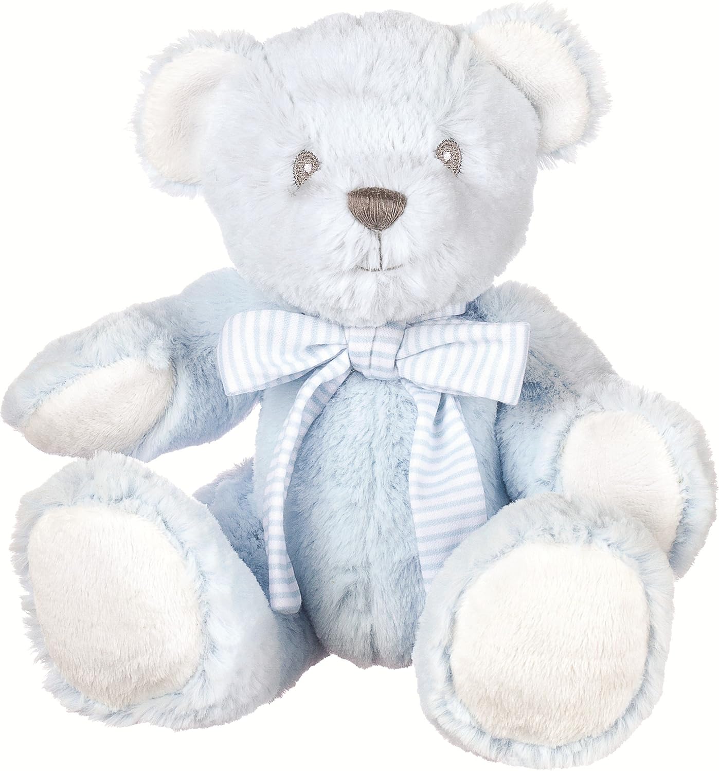 Suki Baby Hug-a-Boo Plush Bear with Rattle - Blue 7" Soft Toy for Newborns