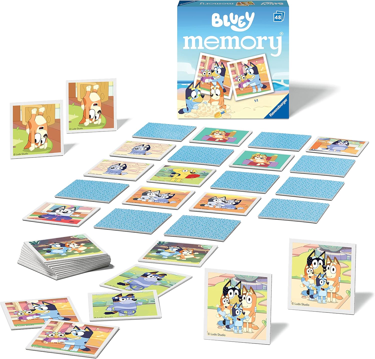 Ravensburger Bluey Mini Memory Matching Card Game for Kids 7