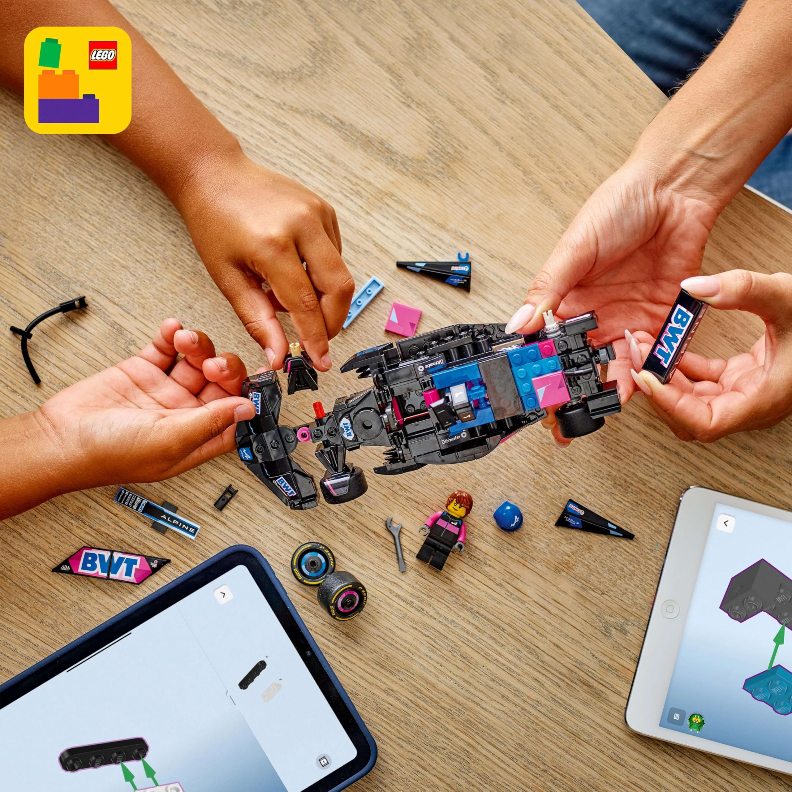 LEGO Speed ​​Champions BWT Alpine F1 Team A524 Rennwagen-Spielzeug – Bauset für 10+ mit Minifigur 6