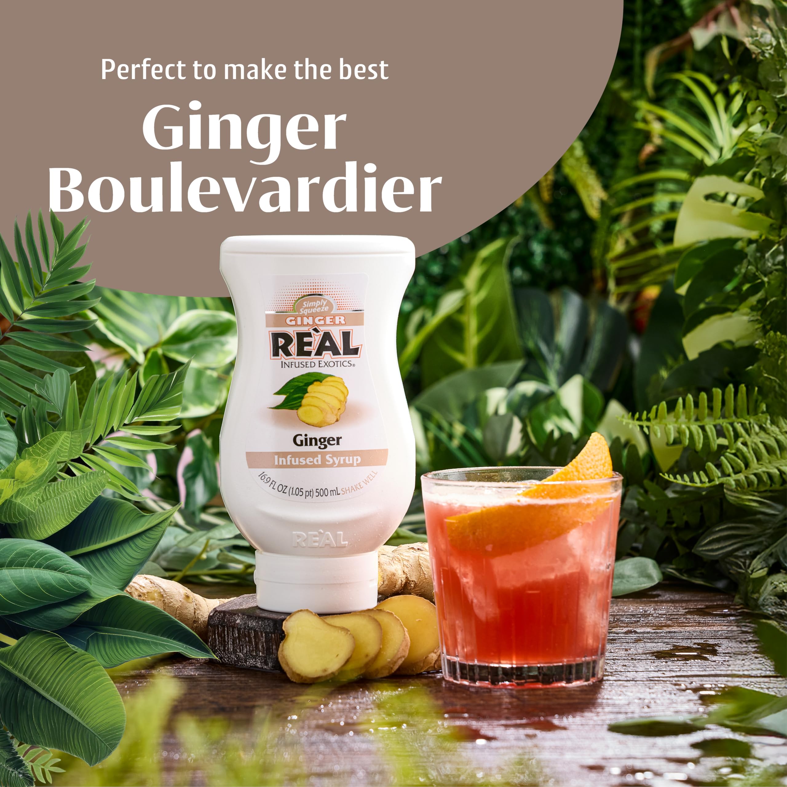 Reàl Infused Exotics - Ginger Puree Infused Fruit Syrup | 500ml Squeezy Bottle 7