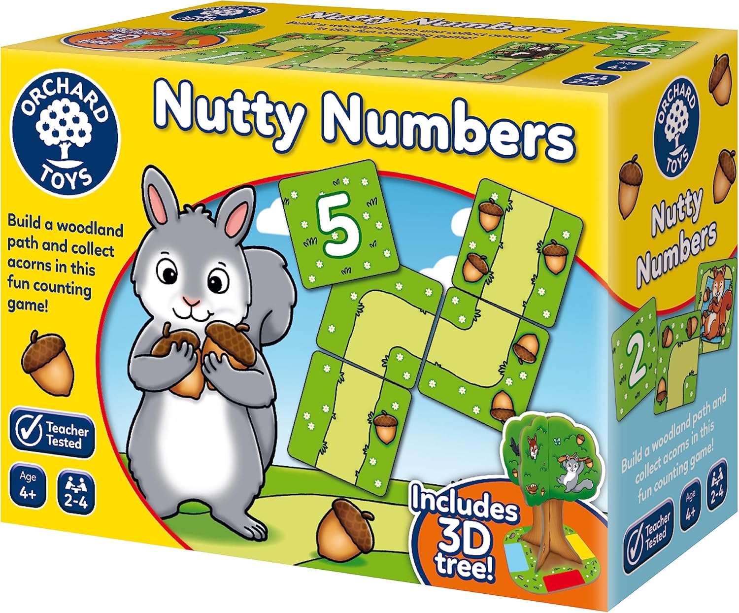 Orchard Toys Nutty Numbers Game Educational Number and Counting Board Game