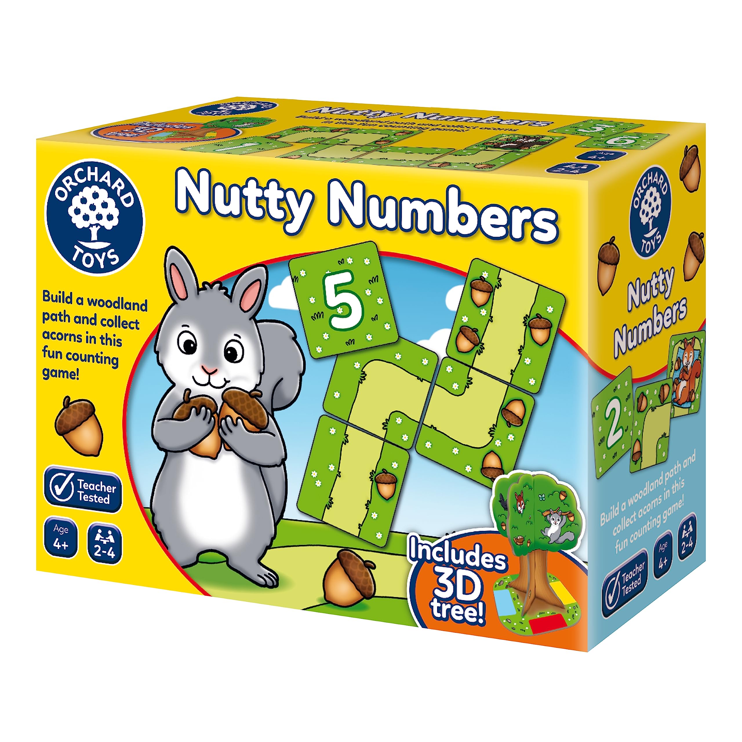 Orchard Toys Nutty Numbers Game Educational Number and Counting Board Game 10
