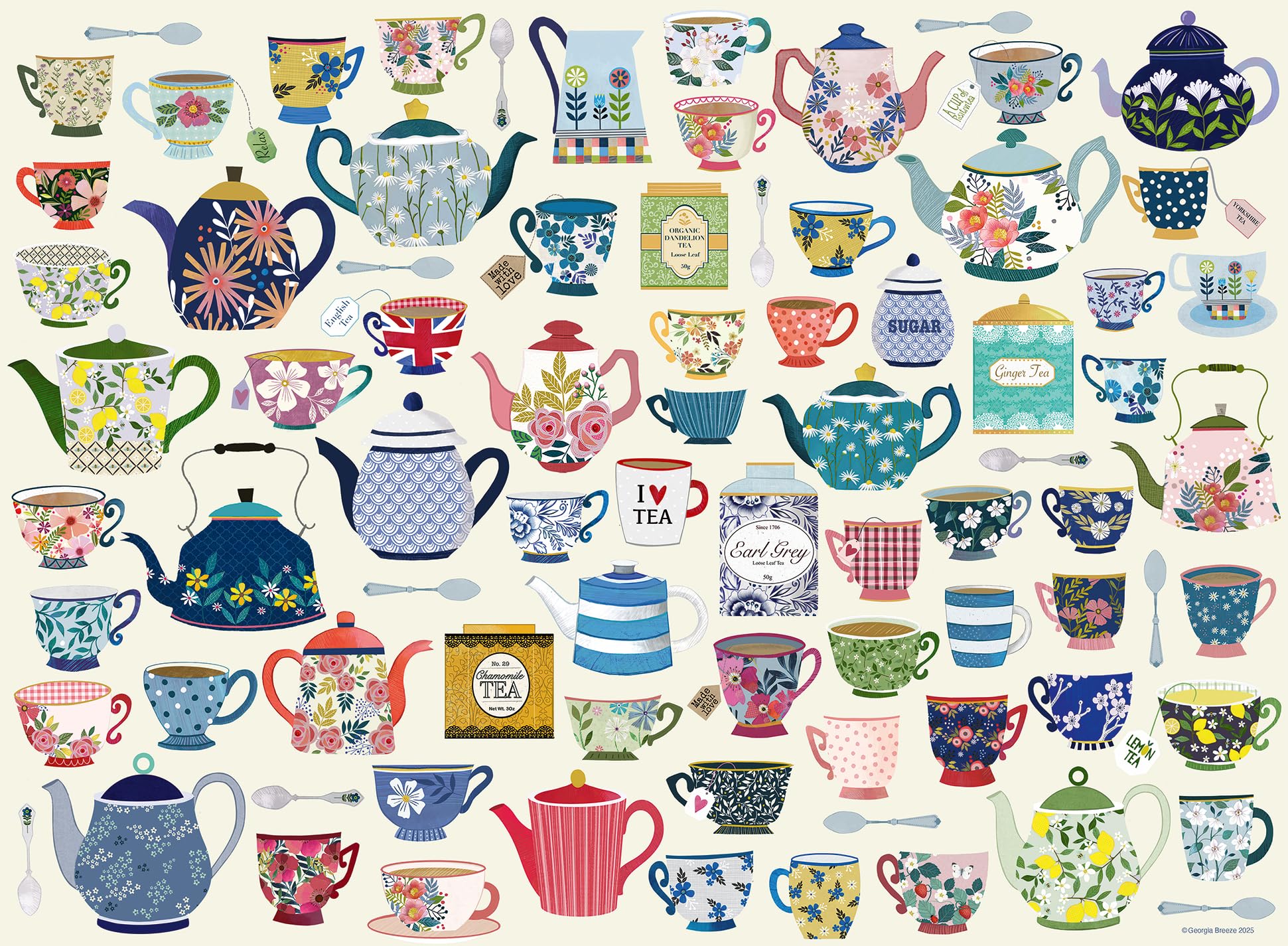 Ravensburger Time for Tea 500-Piece Jigsaw Puzzle - FSC-Certified Cardboard for Adults & Kids 10+