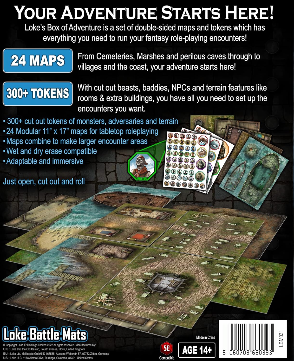 Loke Battlemats – Abenteuerbox – Küste des Schreckens