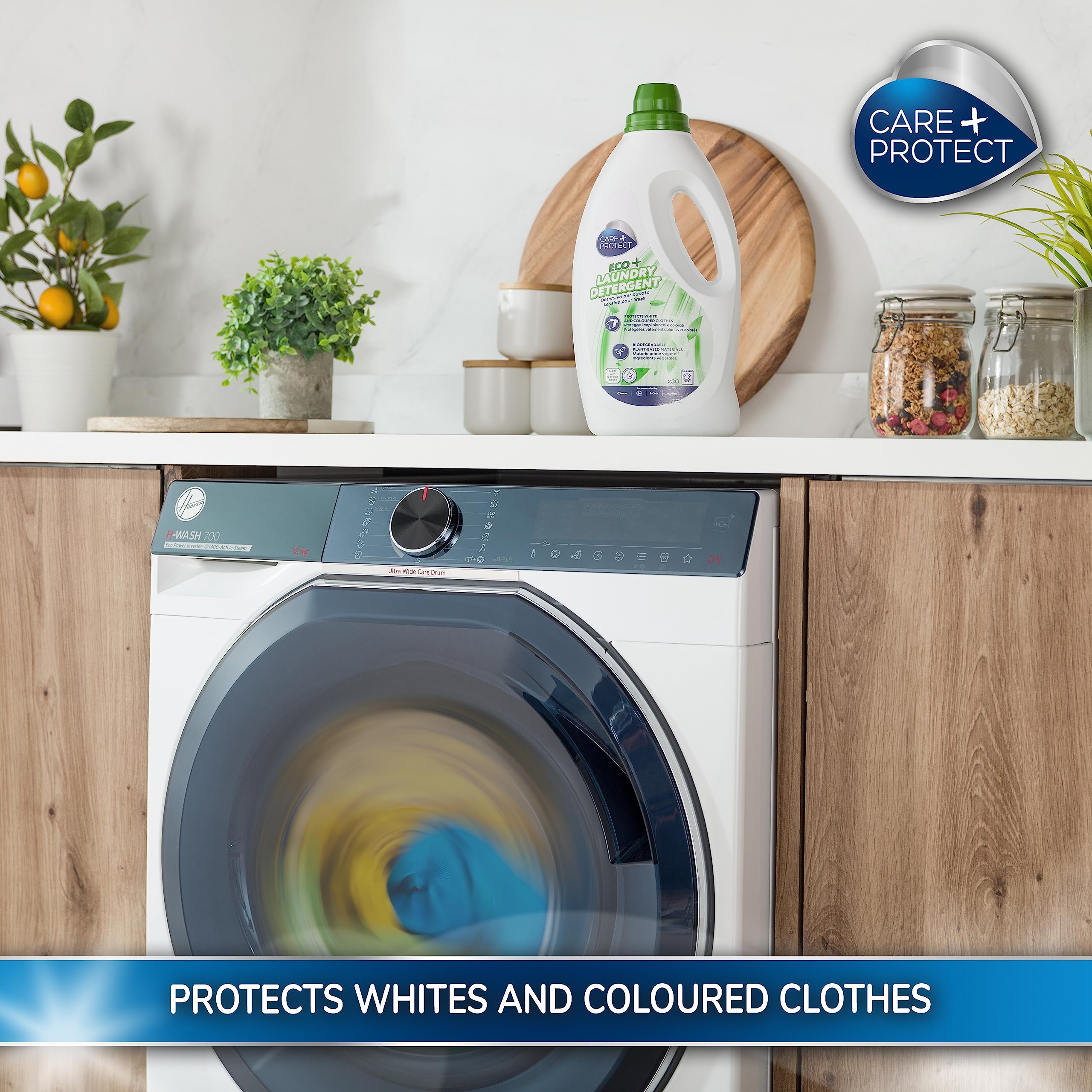 CARE + PROTECT ECO+ Liquid Laundry Detergent - 1.5L | Concentrated | Hypoallergenic | Aloe Vera Scent 3