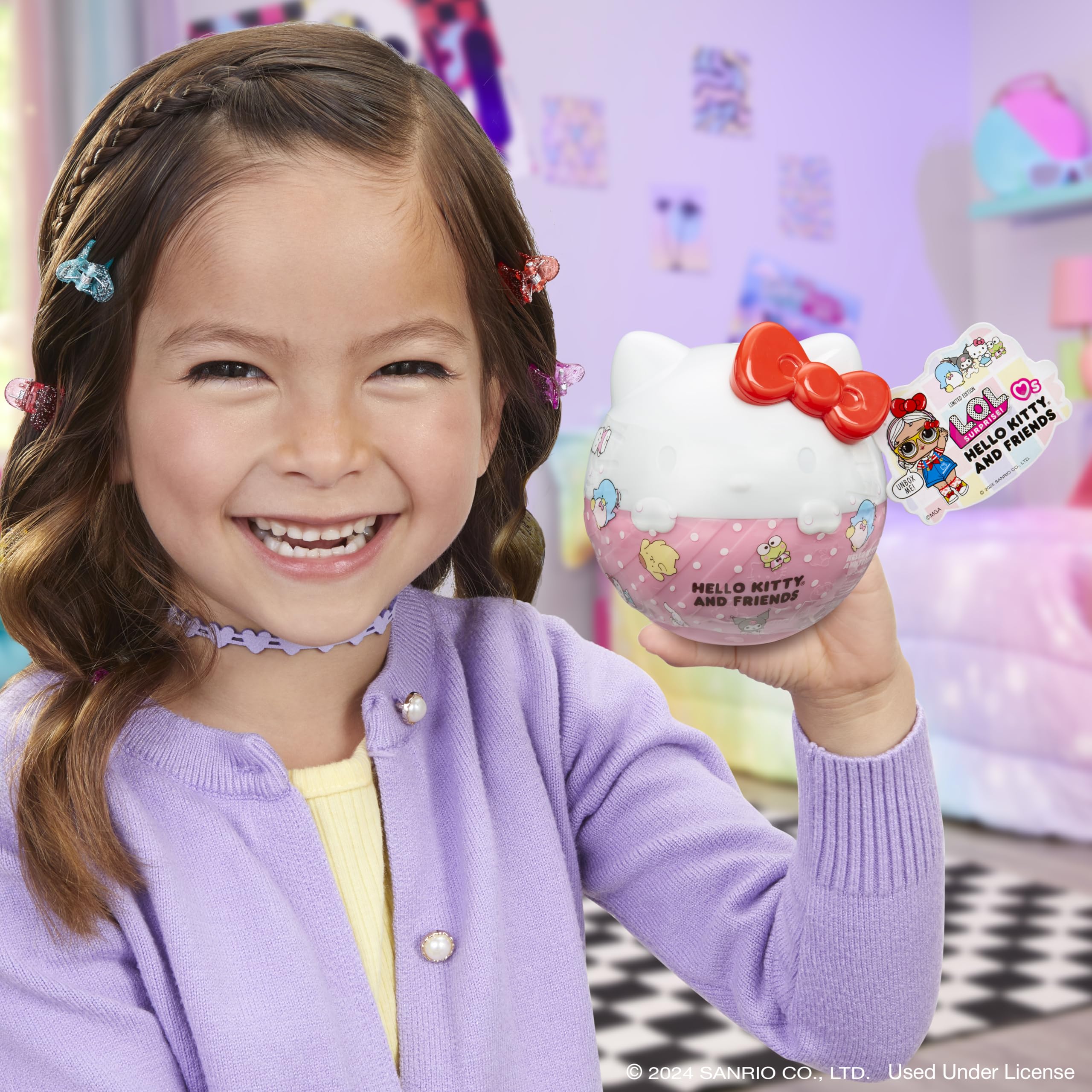 L.O.L. Surprise! Loves Hello Kitty and Friends Tots - 1 Doll with Fashions & Accessories, 8-Piece Playset 9