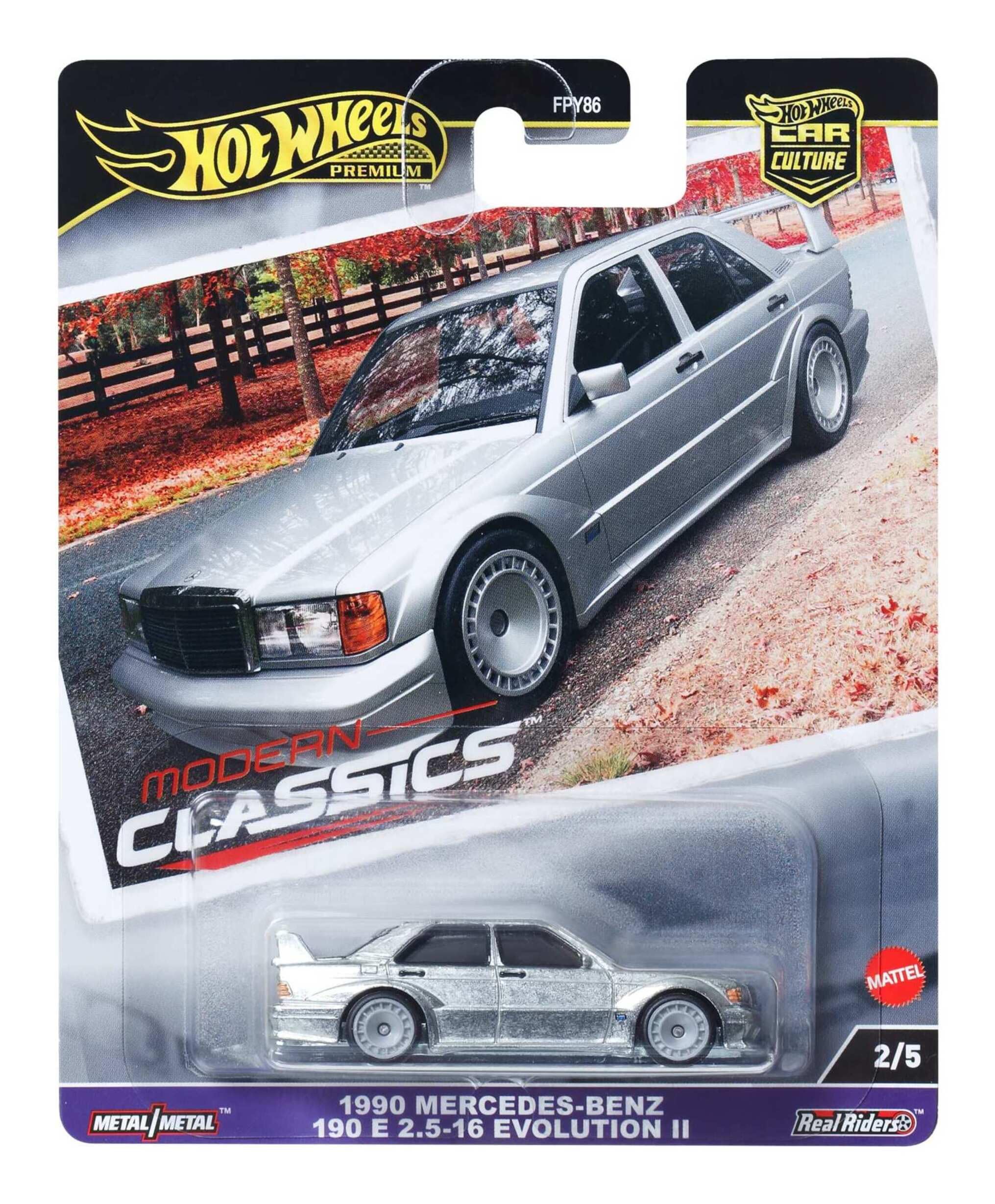 Hot Wheels Premium Mercedes-Benz 190E - Car Culture Circuit Legends 1:64 Scale Die-Cast Vehicle 6