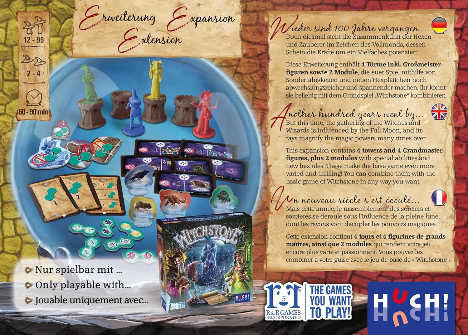 Witchstone Full Moon - HUCH! Strategy Board Game Expansion for 2-4 Players 5