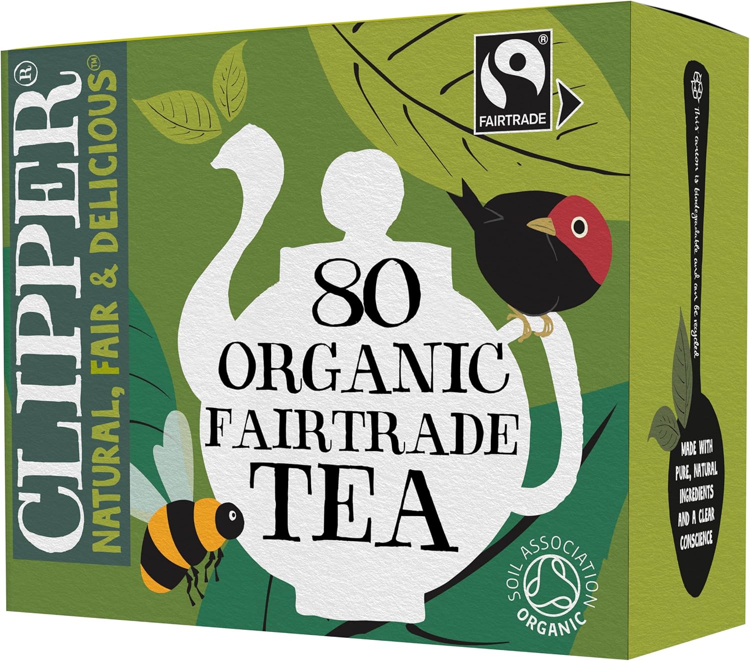 Clipper Organic Everyday Fairtrade Teabags | 80 Black Tea Bags | Unbleached, Biodegradable 11