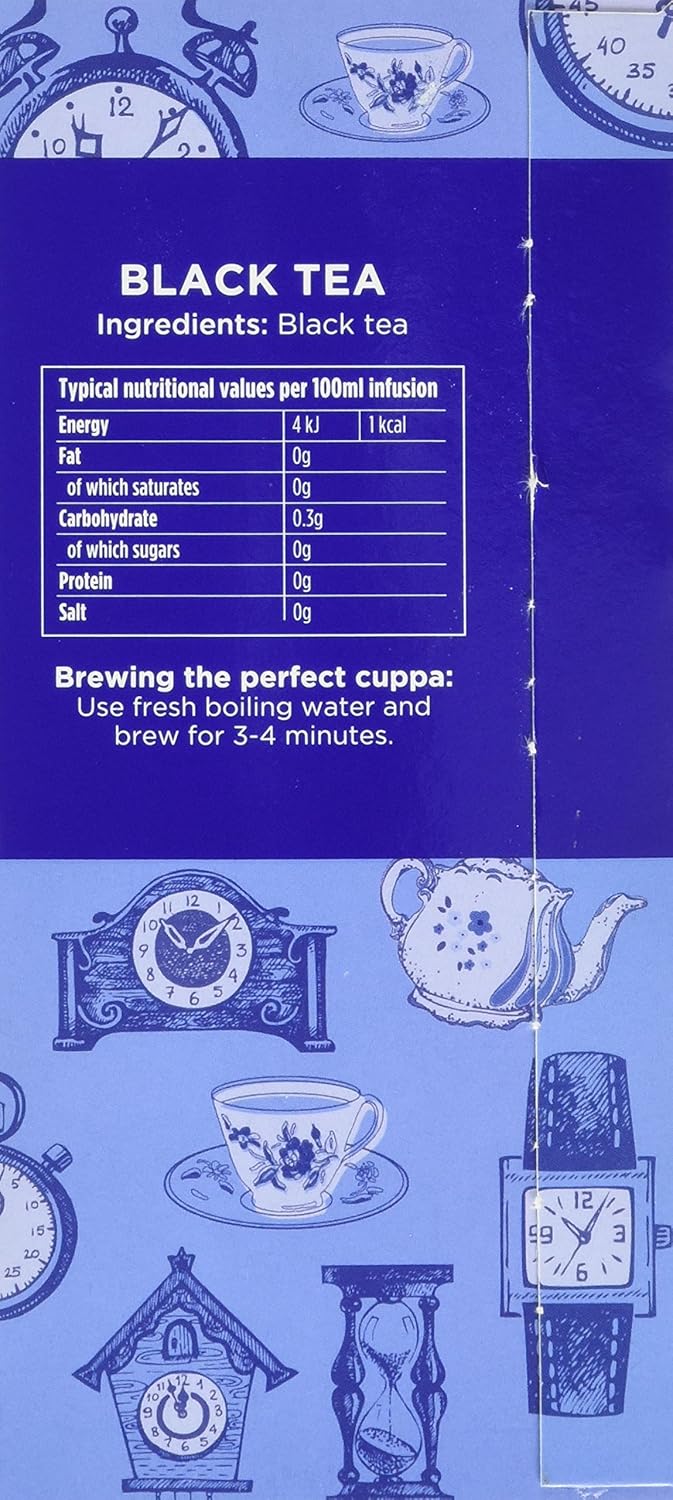 Tetley English Breakfast Teebeutel – einzeln verpackte Umschläge mit Schnur und Etikett, 25er-Pack 7