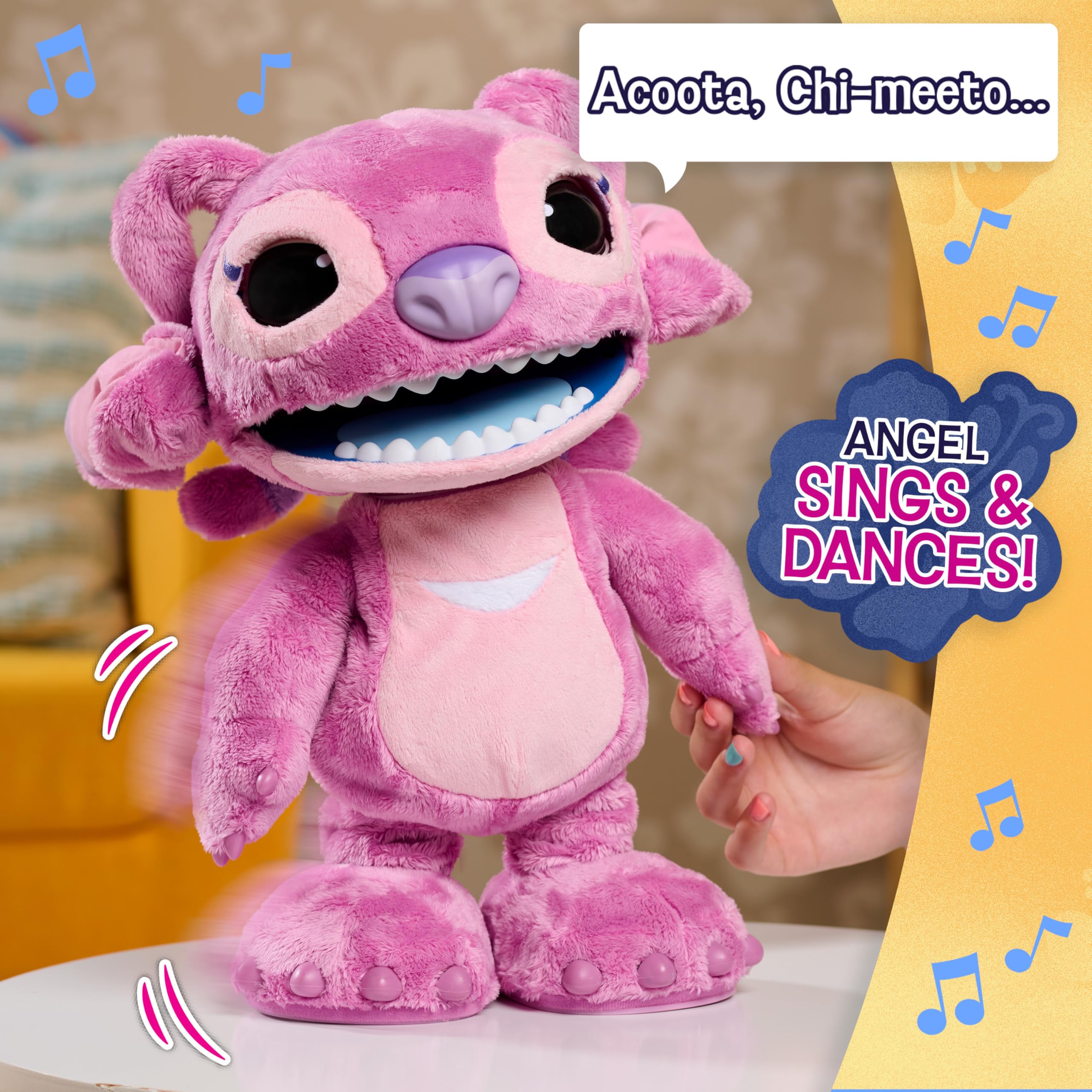 Just Play Disney Angel Interactive Plush Toy - 100+ Sounds | 43 cm Tall | Ages 3-8 6