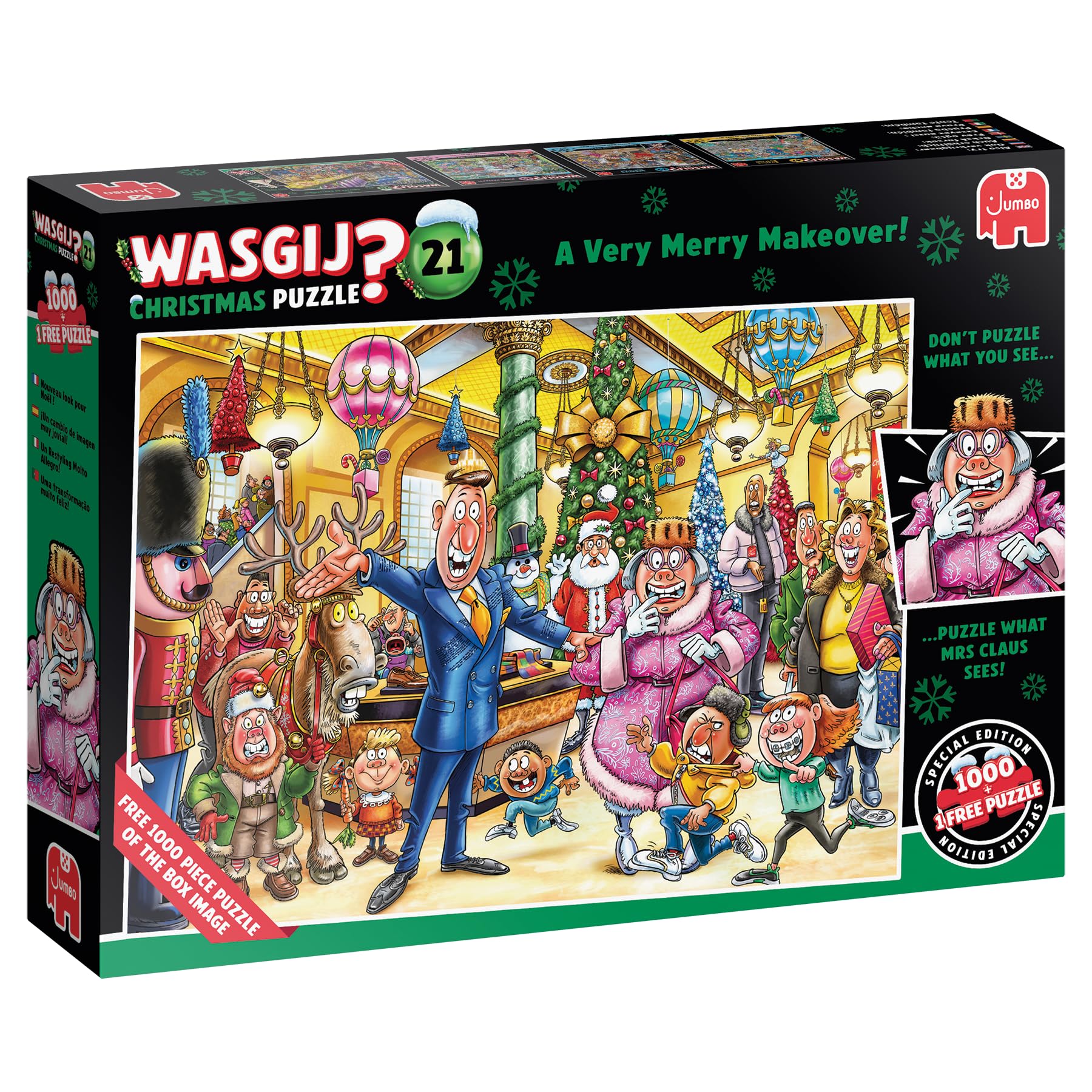 Wasgij Christmas 21 A Very Merry Makeover - 2 x 1000 Piece Festive Jigsaw Puzzle