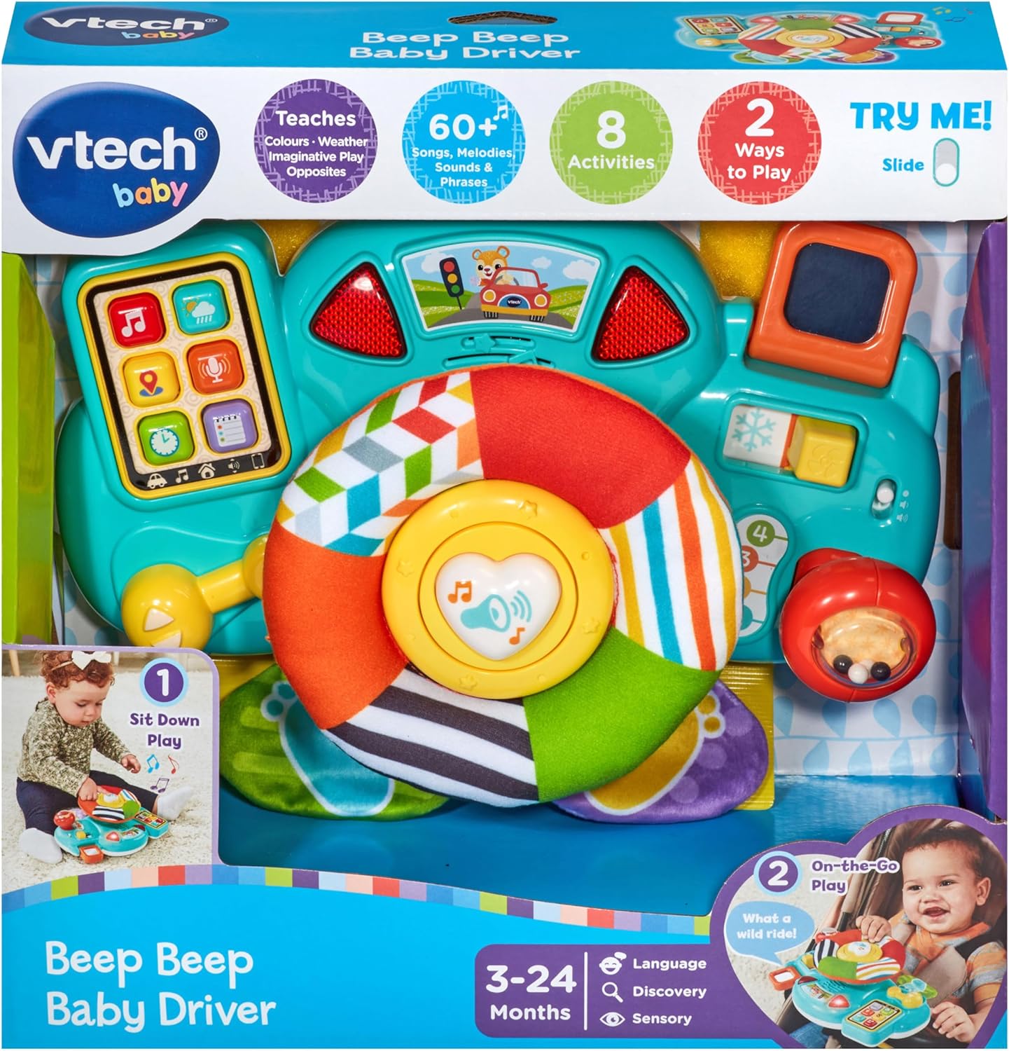 VTech Beep Beep Baby Driver - Interactive Steering Wheel Toy for 3 Months+ 14