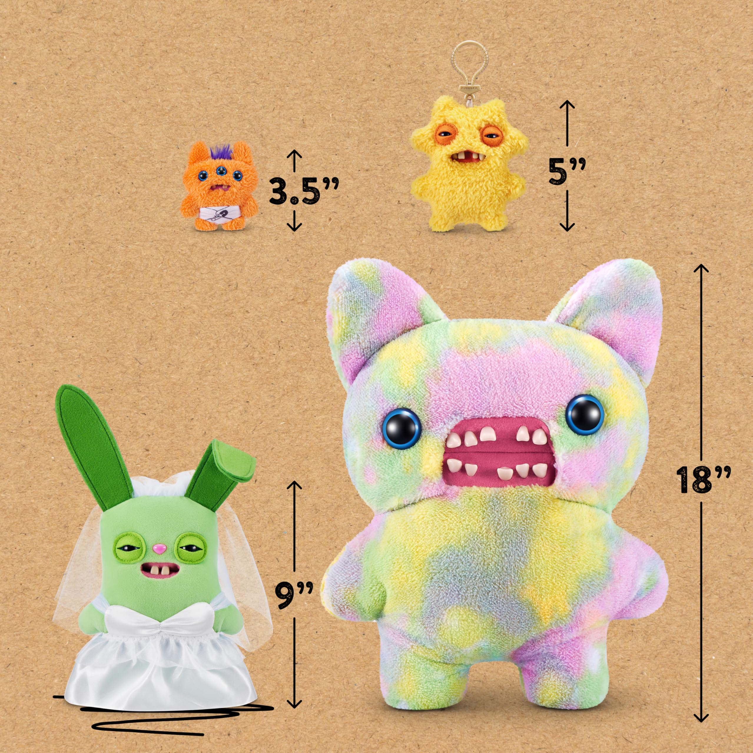 Fuggler Wedding Fuggs 2-Pack Plush Toys - 9-Inch | Polyester | Unisex Children 6