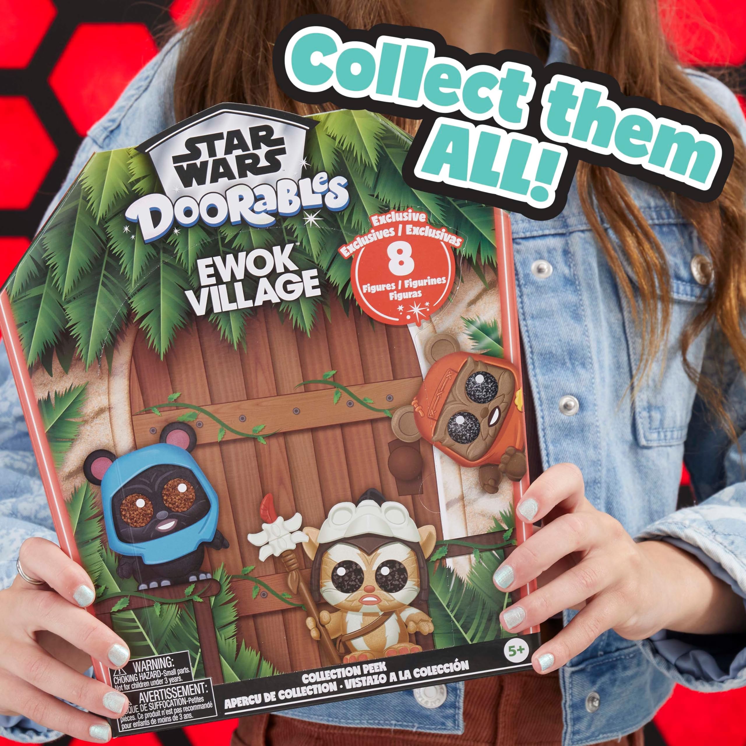 STAR WARS Doorables Ewok Village Collector Peek Mini Figures Set 5