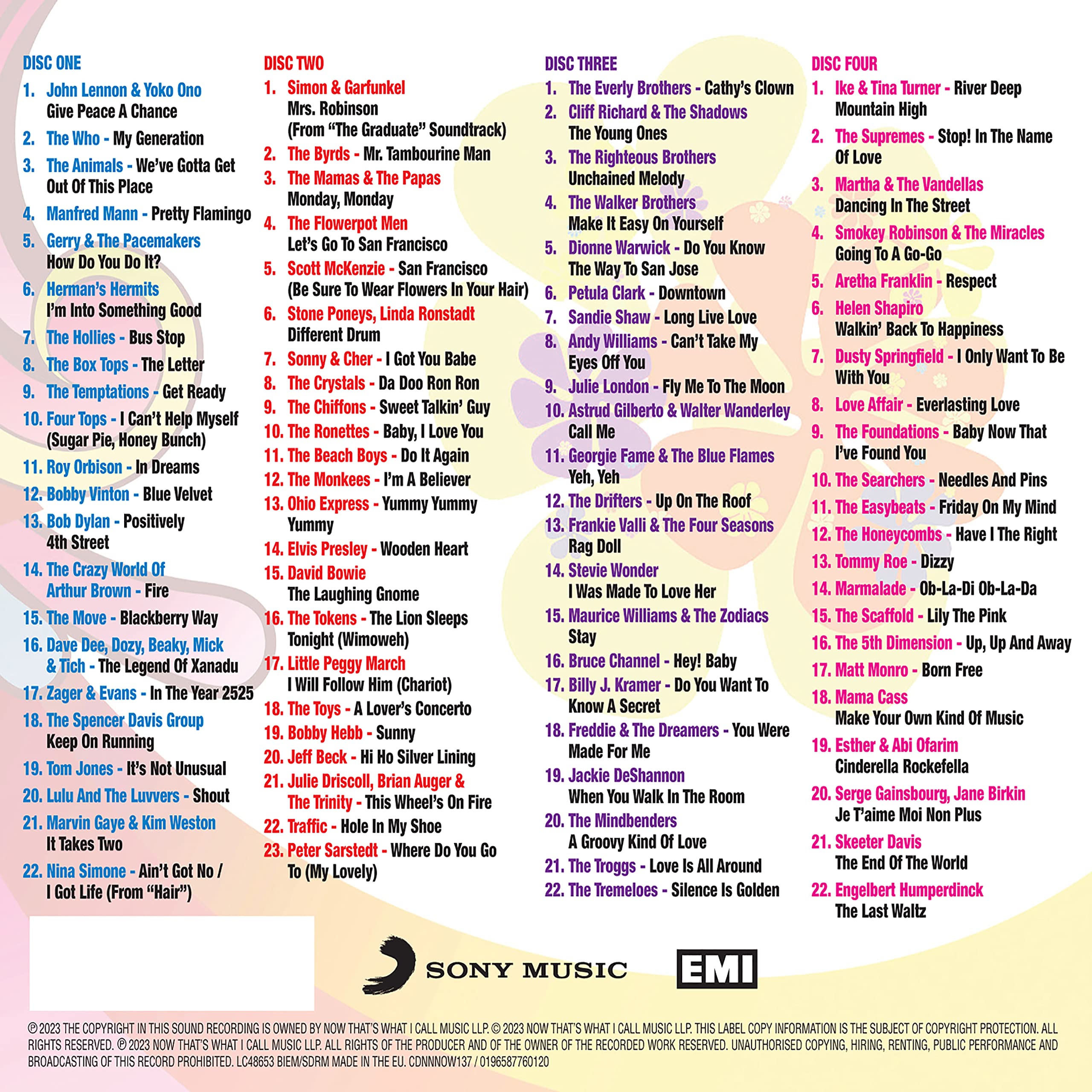 NOW That’s What I Call 60s Pop – 4CD Compilation