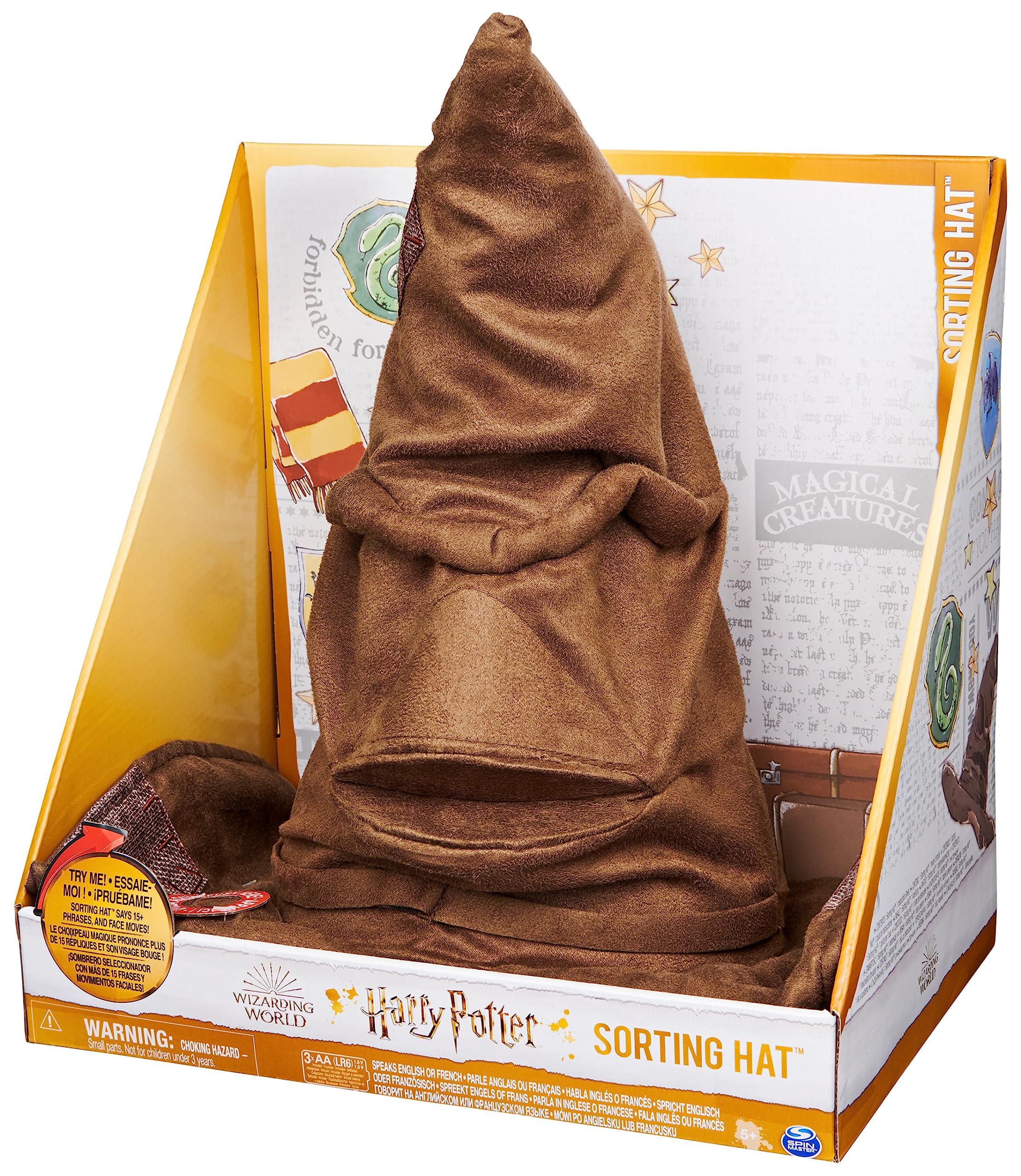Wizarding World Harry Potter Talking Sorting Hat with 15 Phrases for Kids Pretend Play Role Play Toy 9