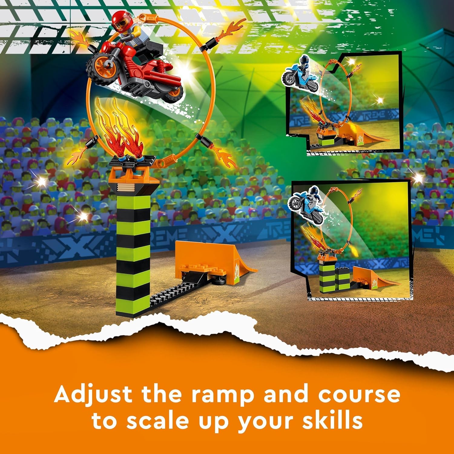 LEGO 60299 City Stuntz Stunt Show Competition Set - Friction Motor Stunt Bikes with Duke DeTain Minifigure 7