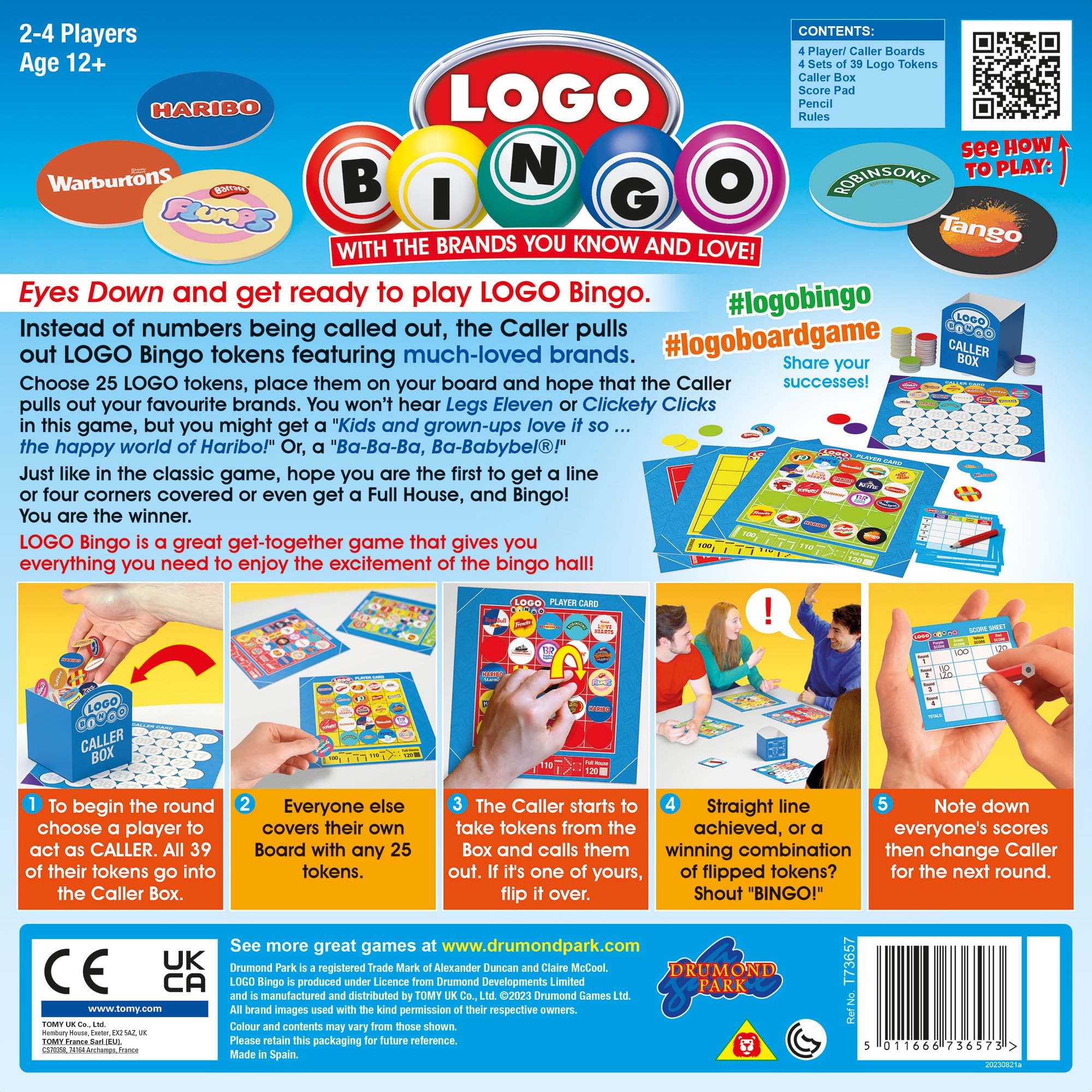 Drumond Park Logo Bingo Game - Family Board Game with Brand Tokens 6