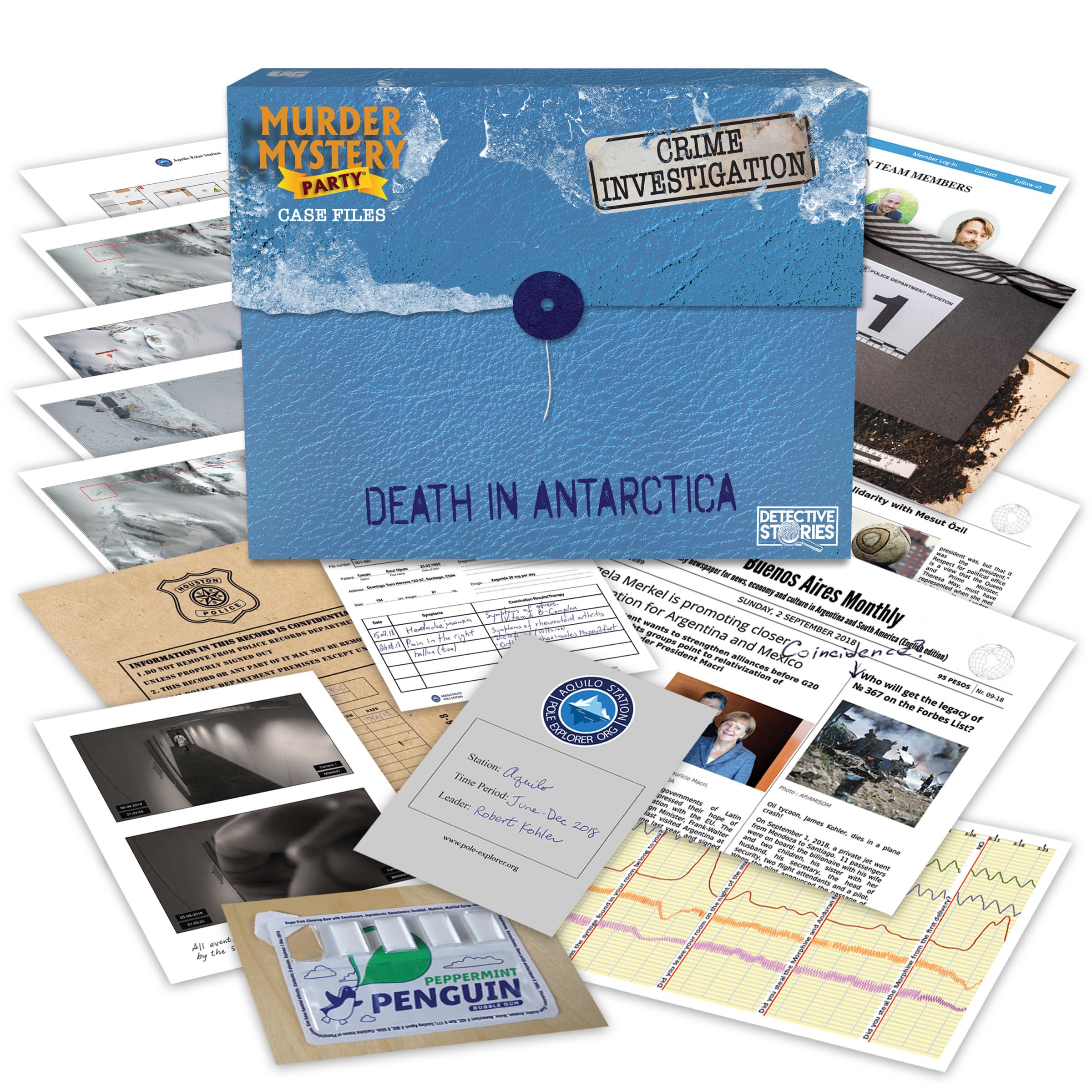 Murder Mystery Party Death in Antarctica Case Files Board Game 6