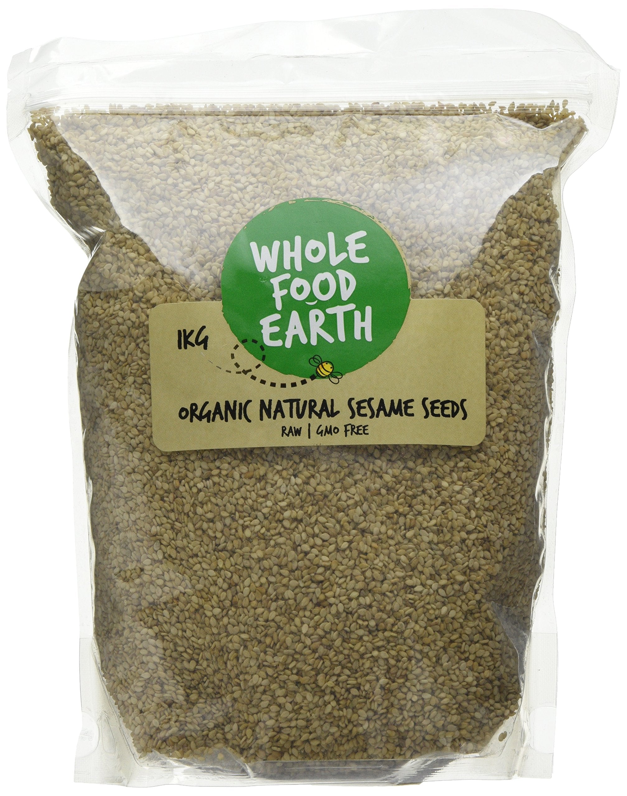 Wholefood Earth Organic Hulled Sesame Seeds - Raw | 1kg | GMO Free | Vegan 4