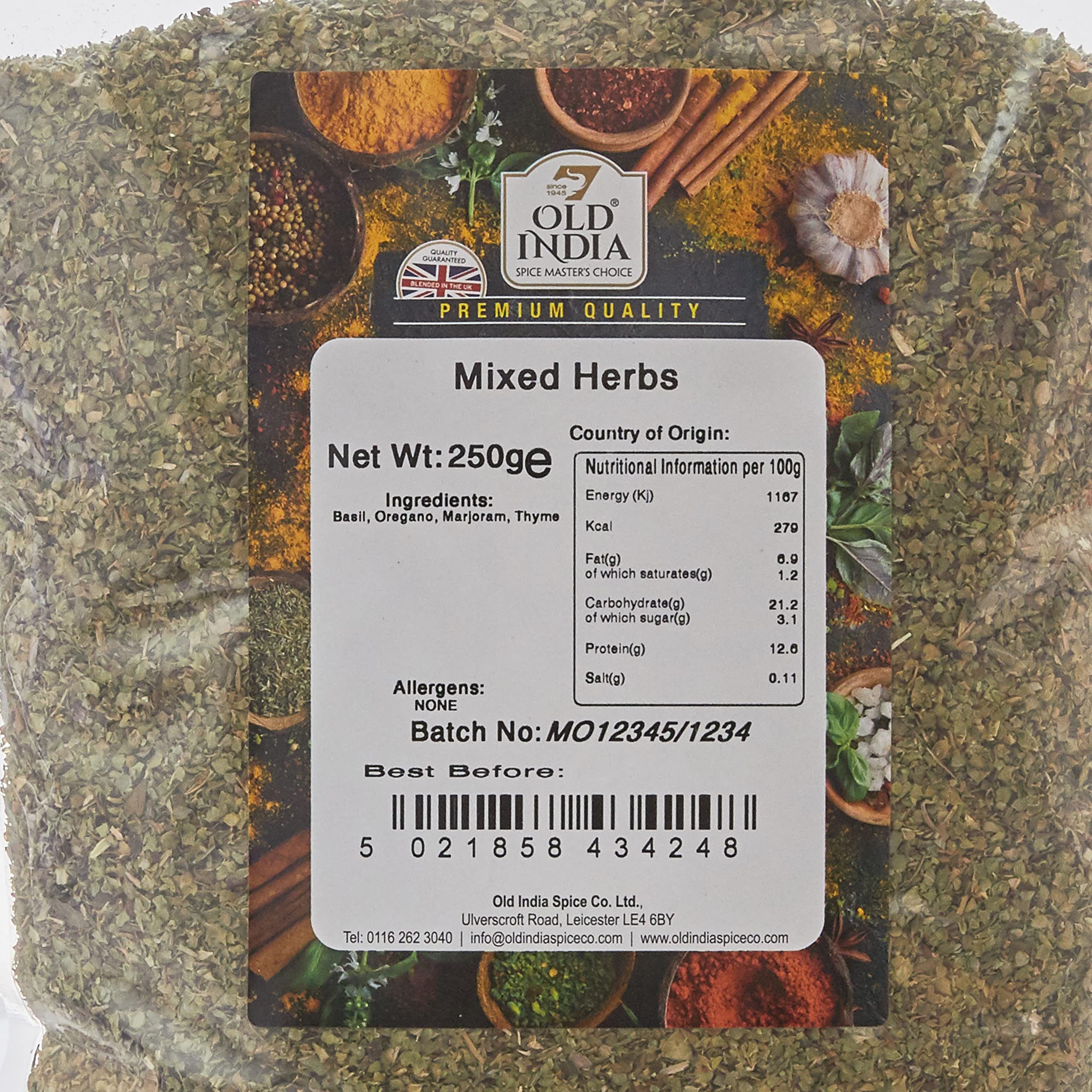 Old India Mixed Herbs - 100% Natural Seasoning | 250g